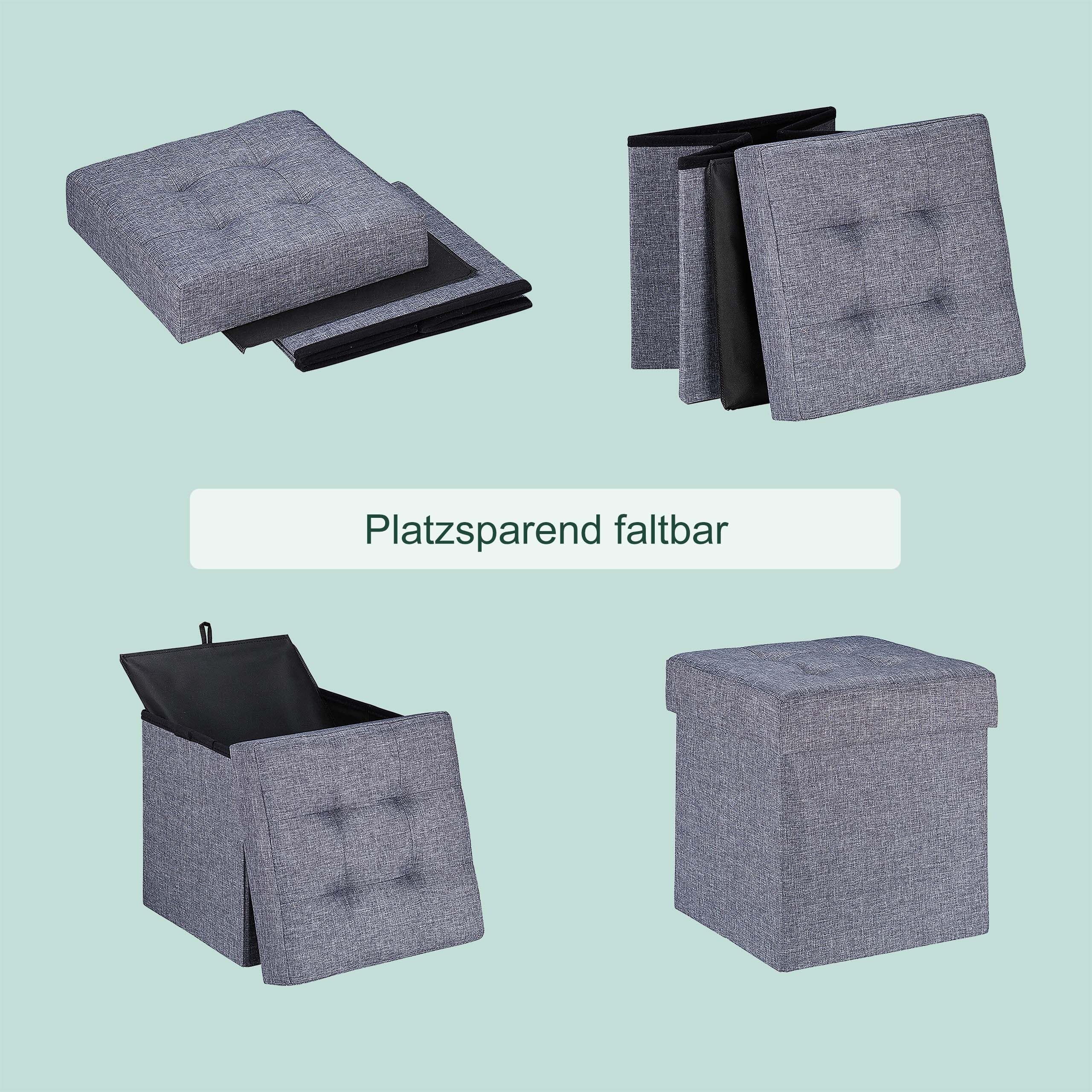relaxdays-sitzhocker-mit-stauraum-faltbar-gepolstert-grau image 7