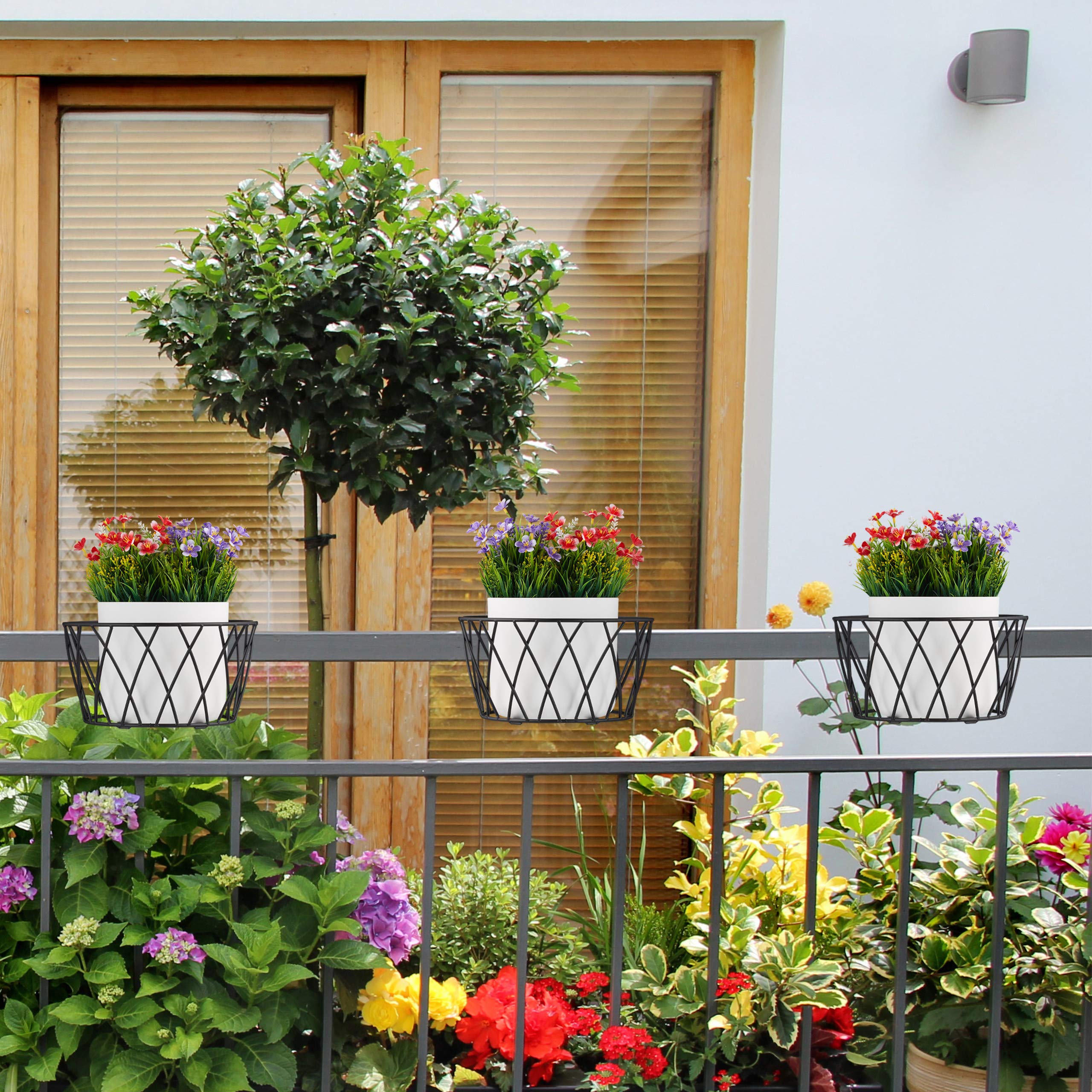 relaxdays-blumentopfhalter-balkon-3er-set-metall-hd-14x27-cm-schwarz image 2