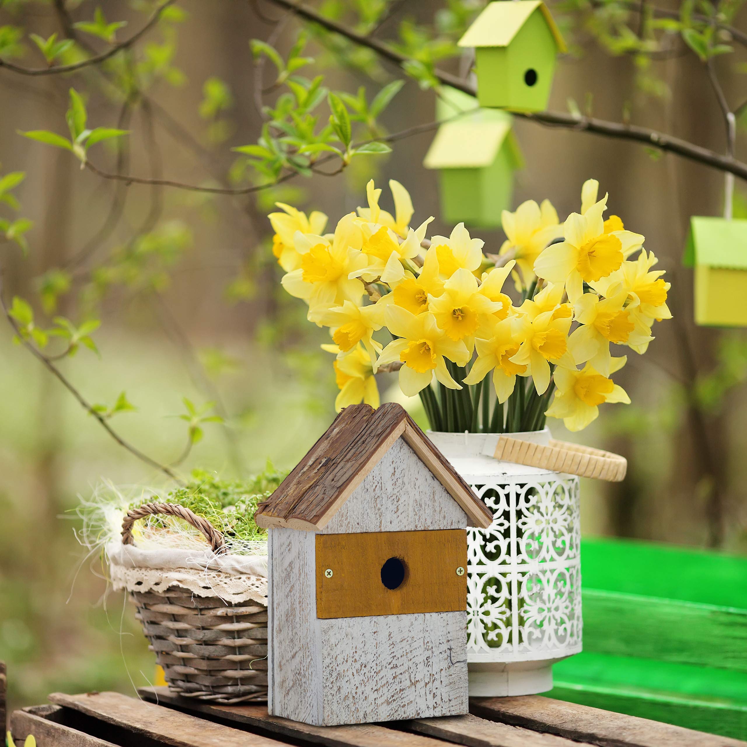 relaxdays-deko-vogelhaus-holz-natur-wei image 2