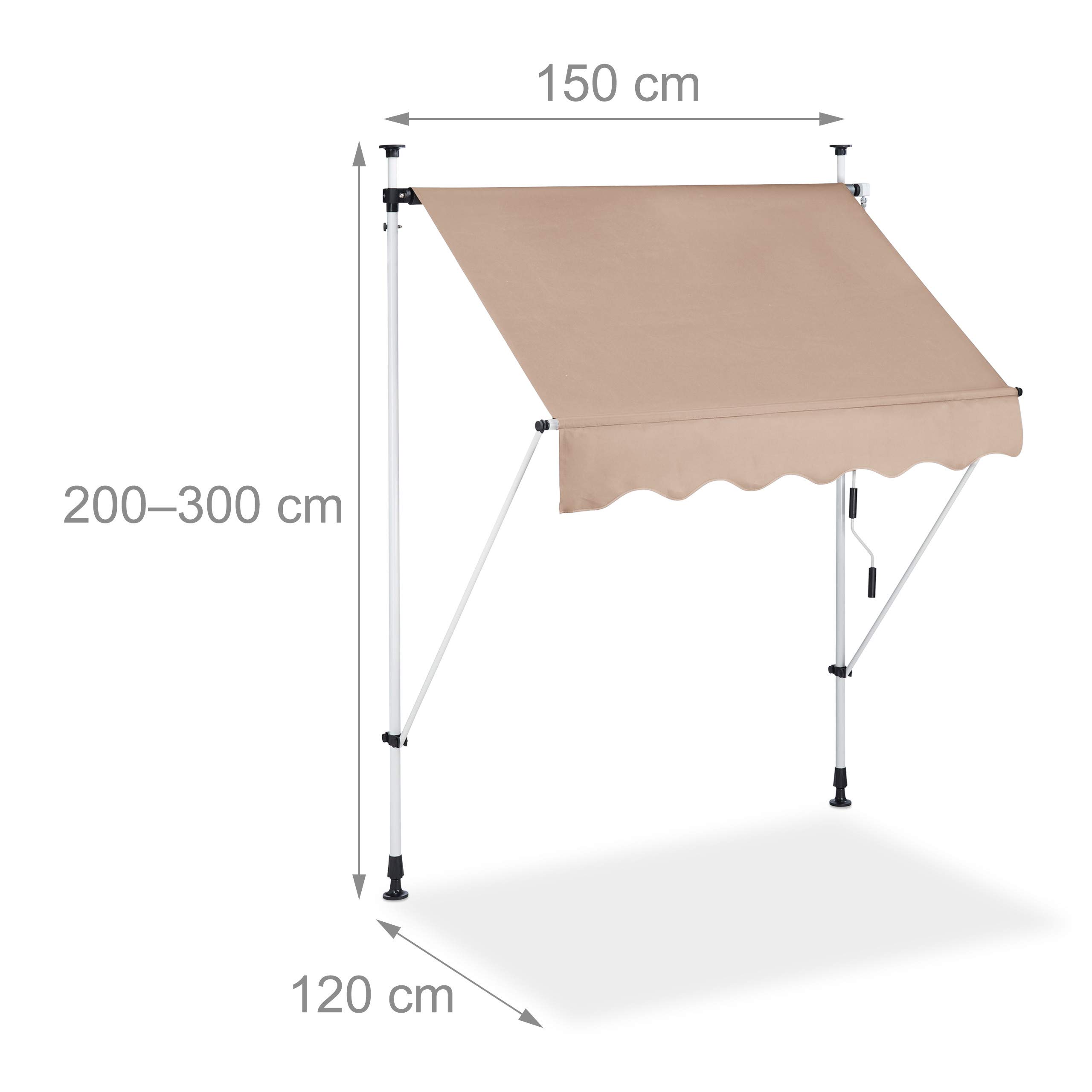 relaxdays-klemmmarkise-150-cm-beige-balkon-sonnenschutz-ohne-bohren-h-henverstel image 4
