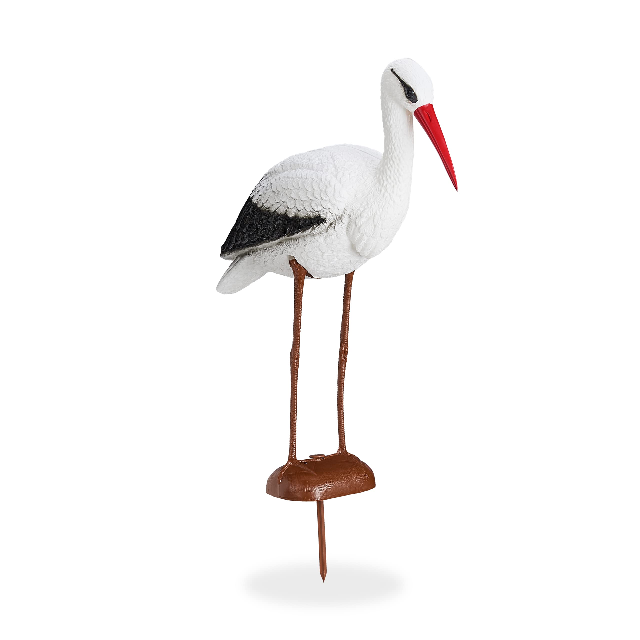 relaxdays-gartenfigur-storch-wei-rot-80-x-22-x-64-cm image 1