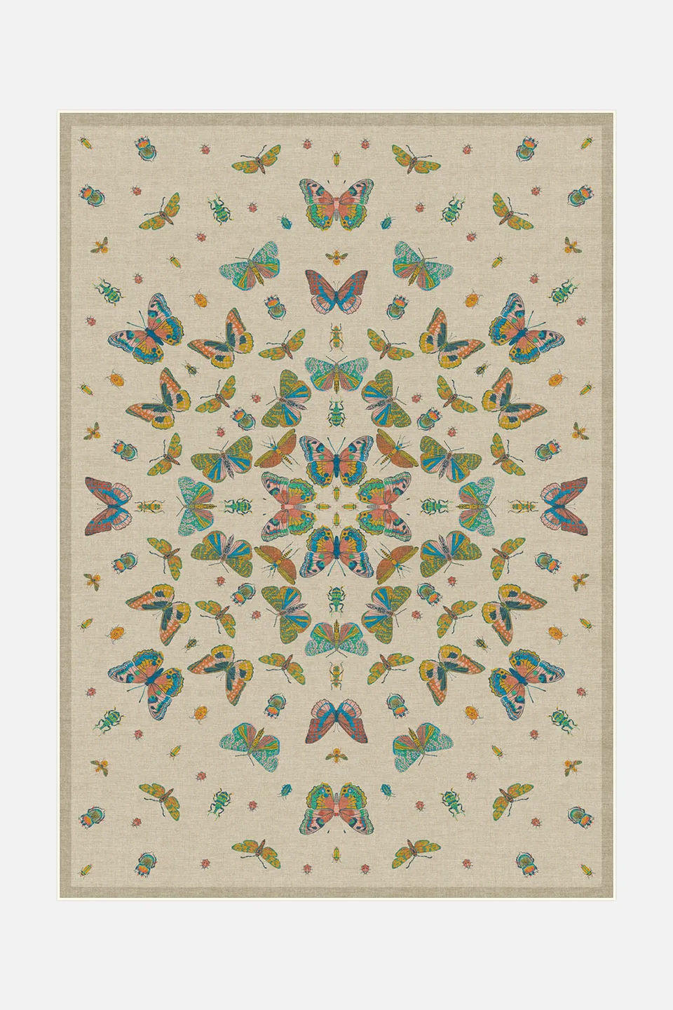 teppana-schmetterling-bunt-teppich-waschbarer-flora-fauna-teppich image 1