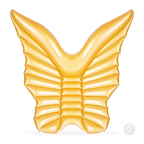relaxdays-xxl-engelsfl-gel-badeinsel-aufblasbar-pvc-gold-230x155-cm image 8