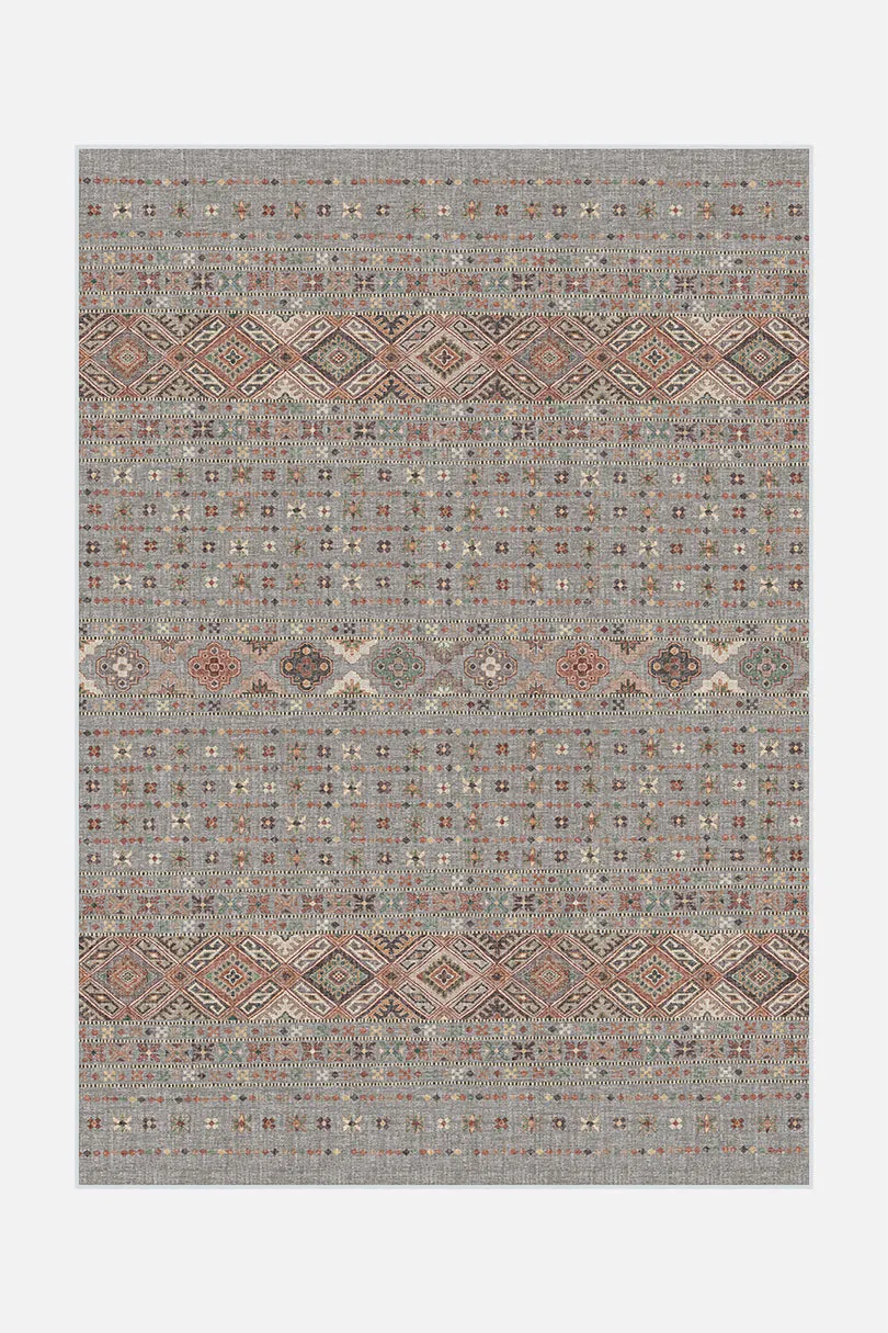 teppana-noura-graphit-teppich-waschbarer-boho-teppich-grau image 1