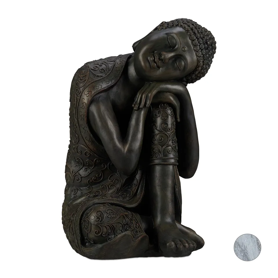 relaxdays-buddha-figur-geneigter-kopf-xl-60-cm-polyresin-wetterfest-farbwahl image 1