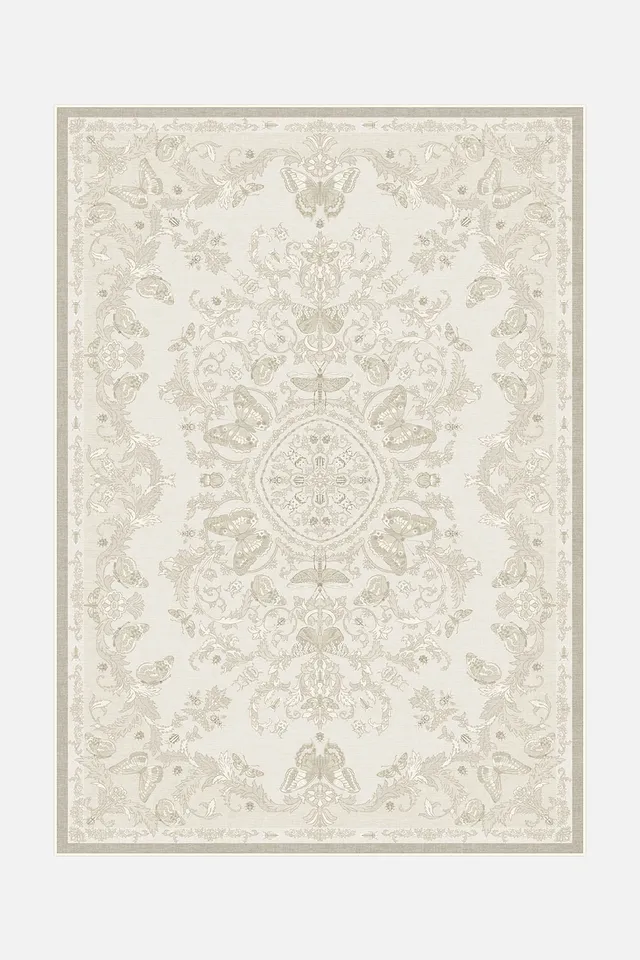 teppana-nymphalis-beige-teppich-waschbarer-flora-fauna-teppich-in-beige-braun-ta image 1