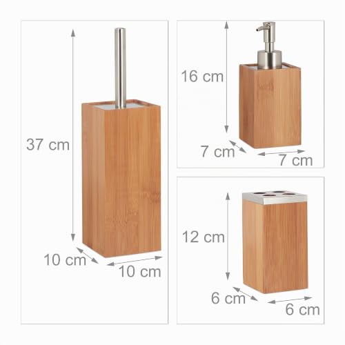 relaxdays-bad-set-6-teilig-bambus-natur-mit-seifenspender-und-ablage image 8