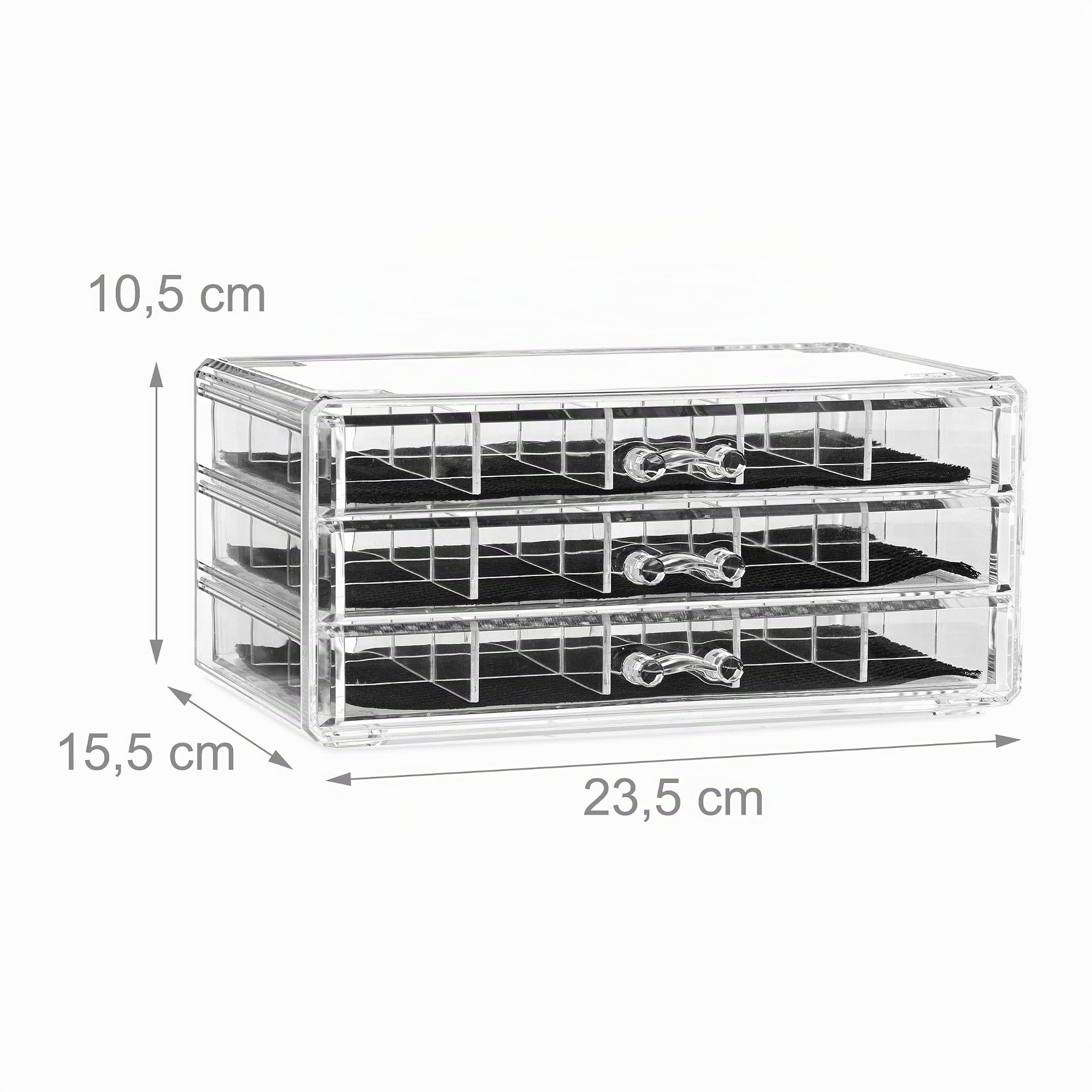 relaxdays-make-up-organizer-acryl-schmuckkasten-transparent-mit-3-schubladen image 4