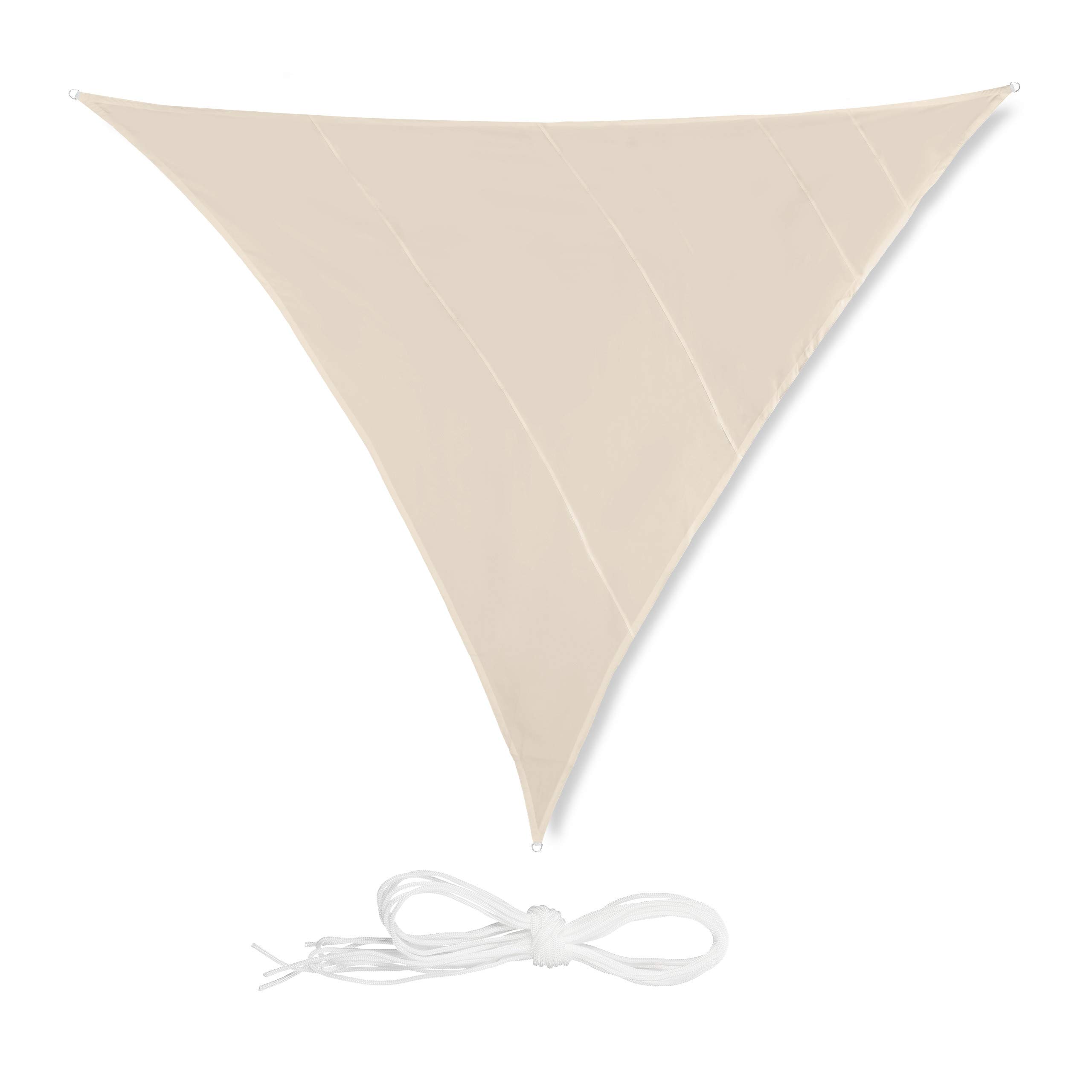 relaxdays-sonnensegel-dreieck-6x6x6-m-beige-wasserabweisend image 1