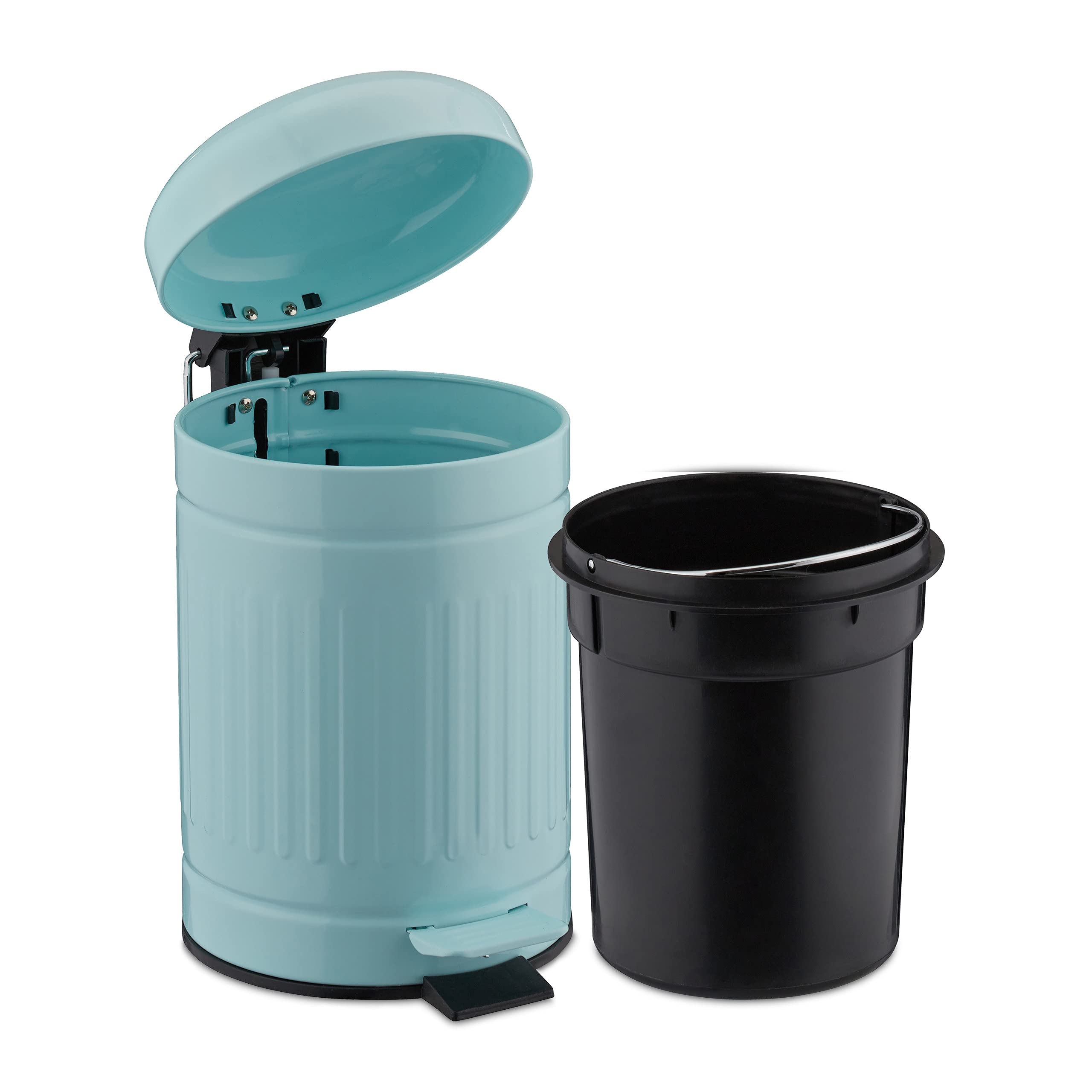 relaxdays-treteimer-3-liter-metall-mintgr-n-mit-absenkautomatik image 6