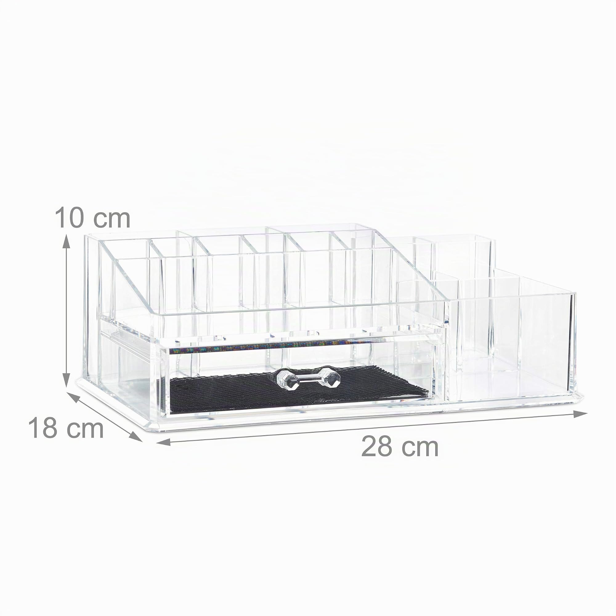 relaxdays-make-up-organizer-mit-schublade-transparent-15-f-cher image 4