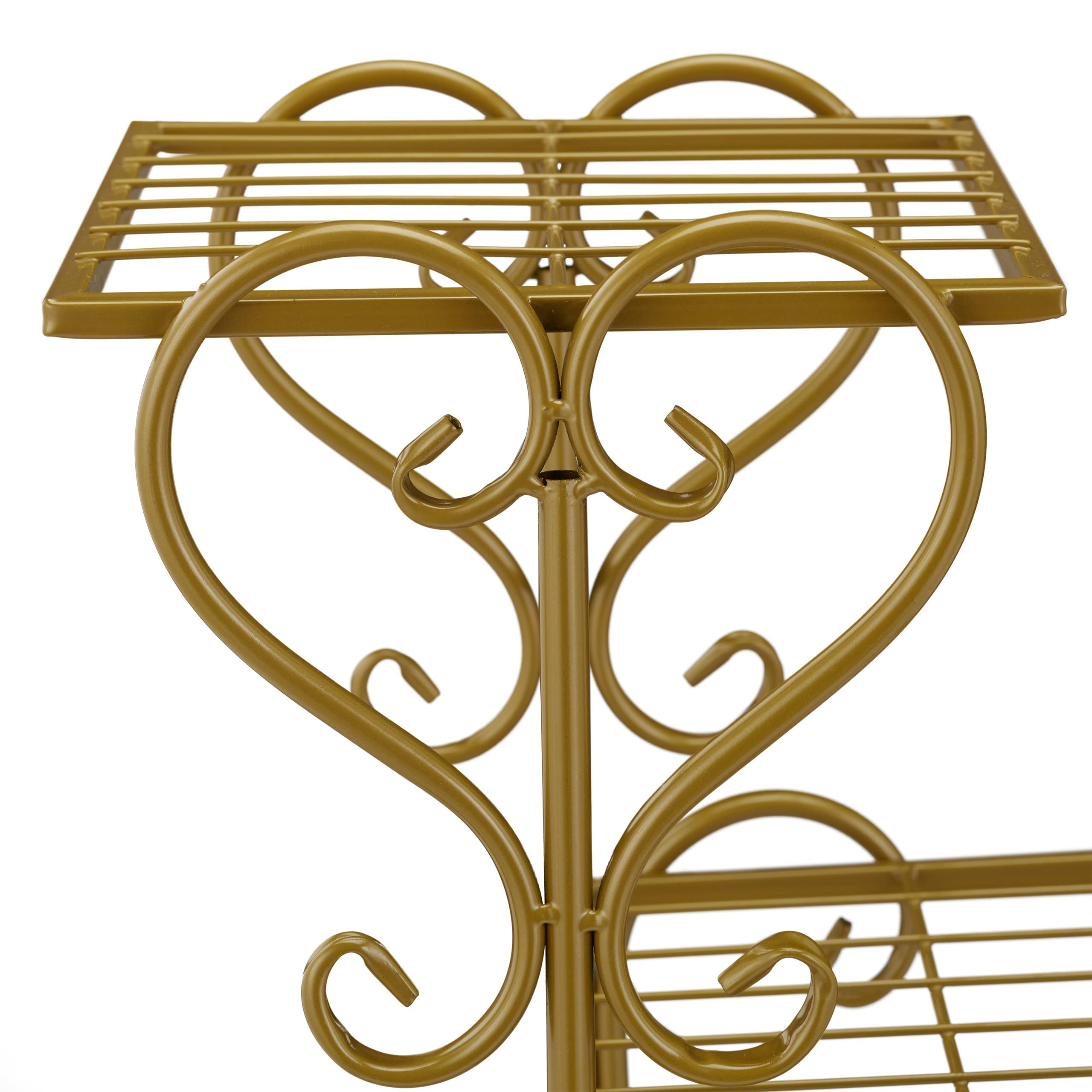 relaxdays-blumenregal-metall-vintage-gold-blumentreppe-75x56x23-cm-mit-5-ablagen image 7