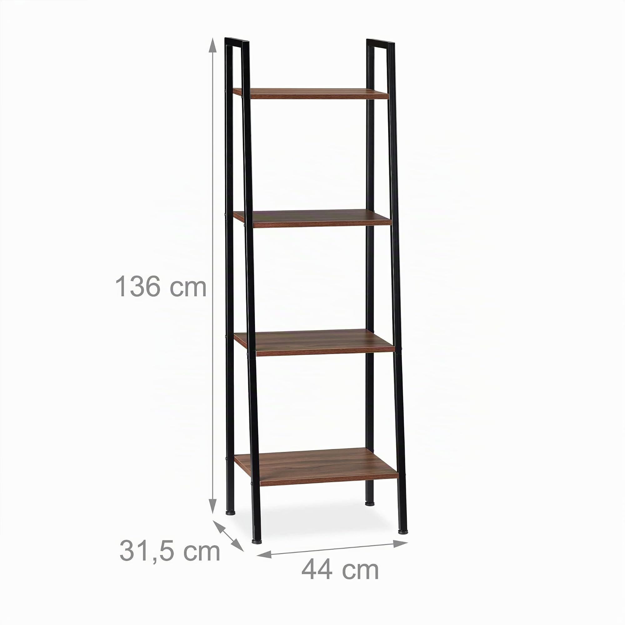relaxdays-leiterregal-standregal-4-ablagen-136x44x31-5-cm-braun image 3