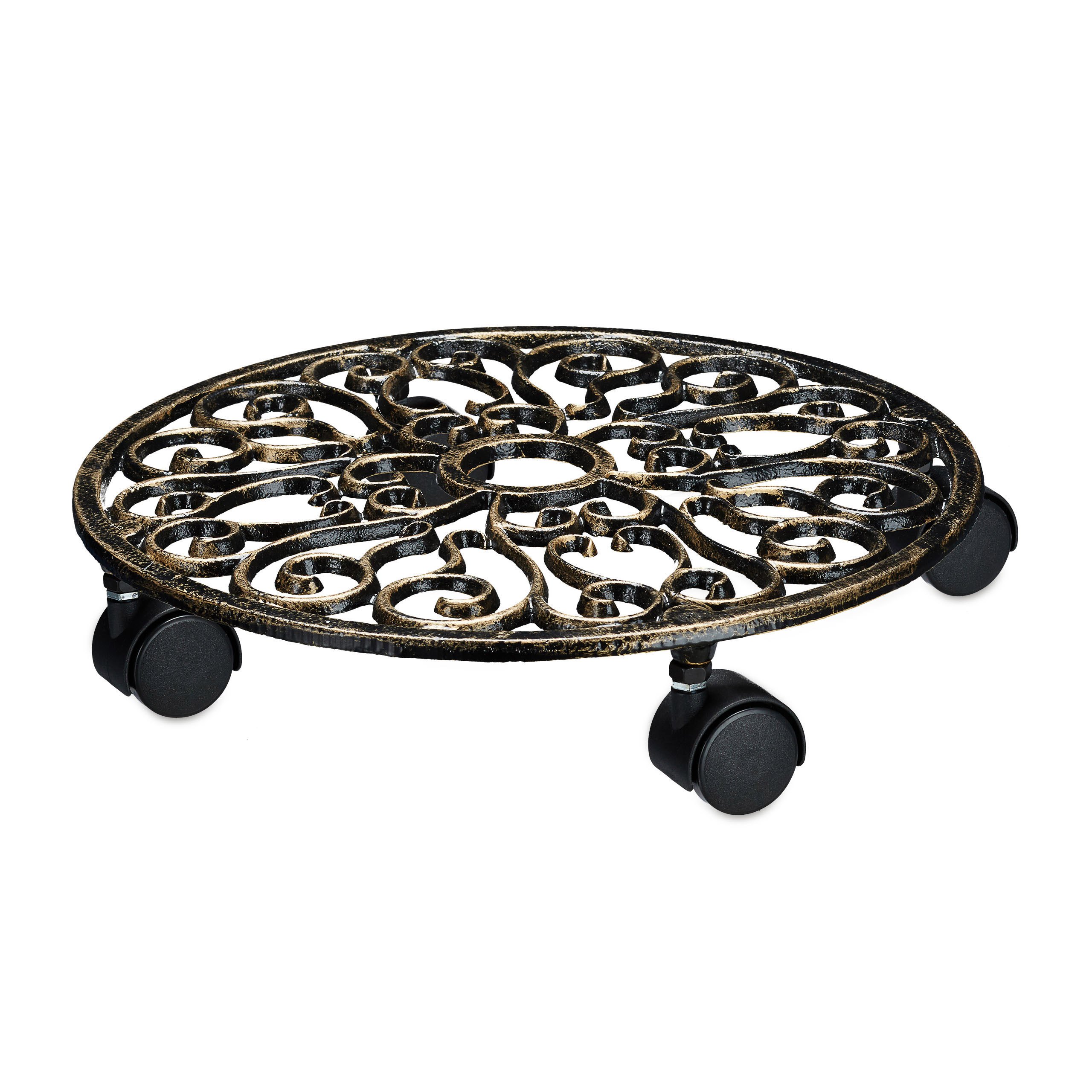 relaxdays-pflanzenroller-gusseisen-quadratisch-27-5-x-27-5-cm-bronze image 6