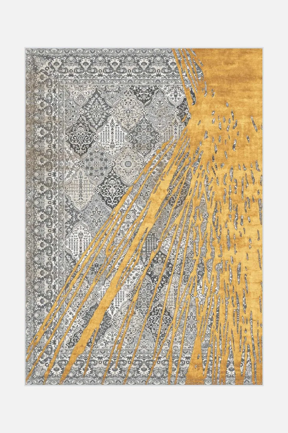 teppana-inga-gold-teppich-klassischer-waschbarer-teppich image 1