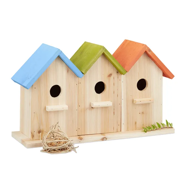 relaxdays-nisthilfe-3er-set-s-vogelh-user-aus-holz-bunt image 1