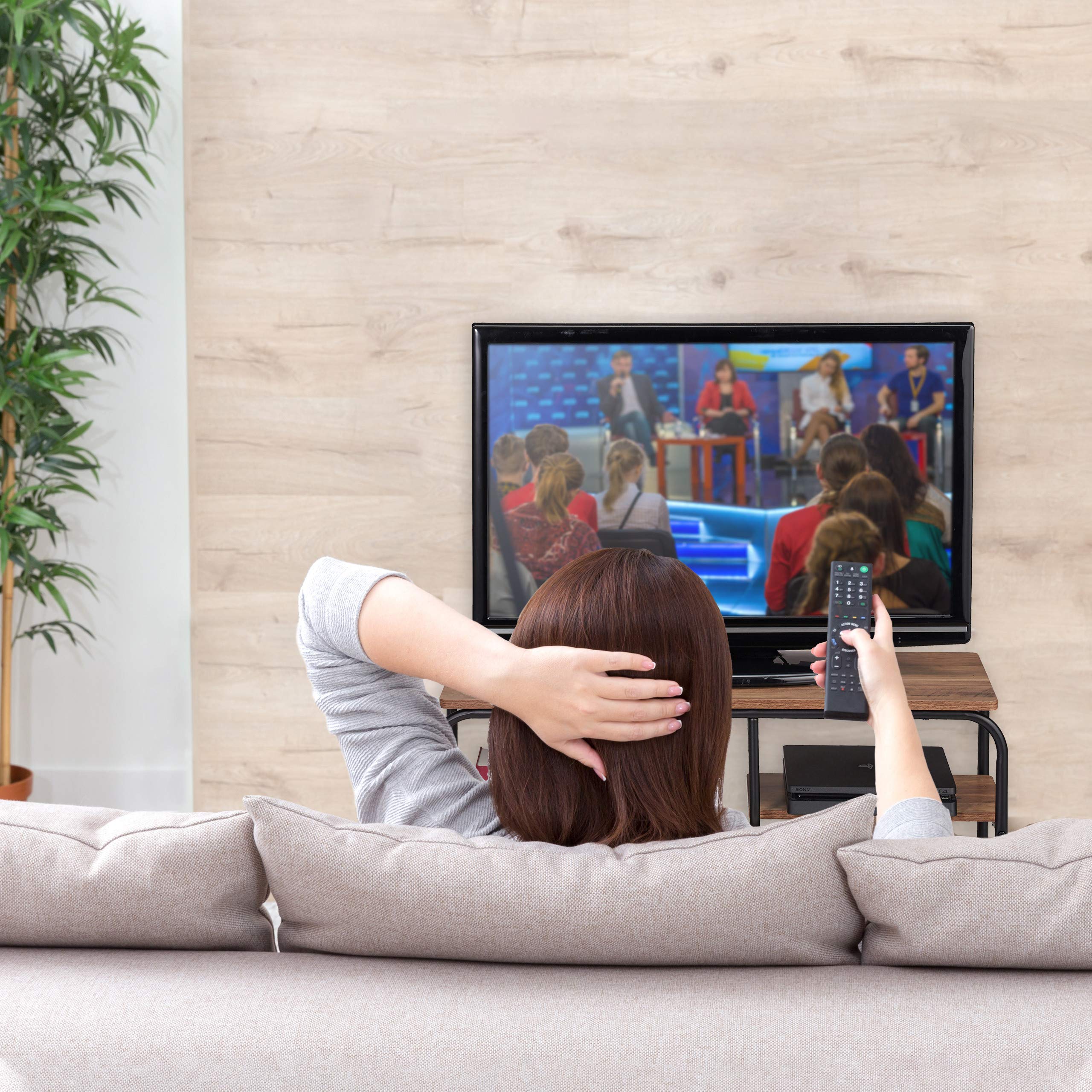 relaxdays-tv-board-industrial-90-cm-braun-schwarz-fernsehtisch image 3