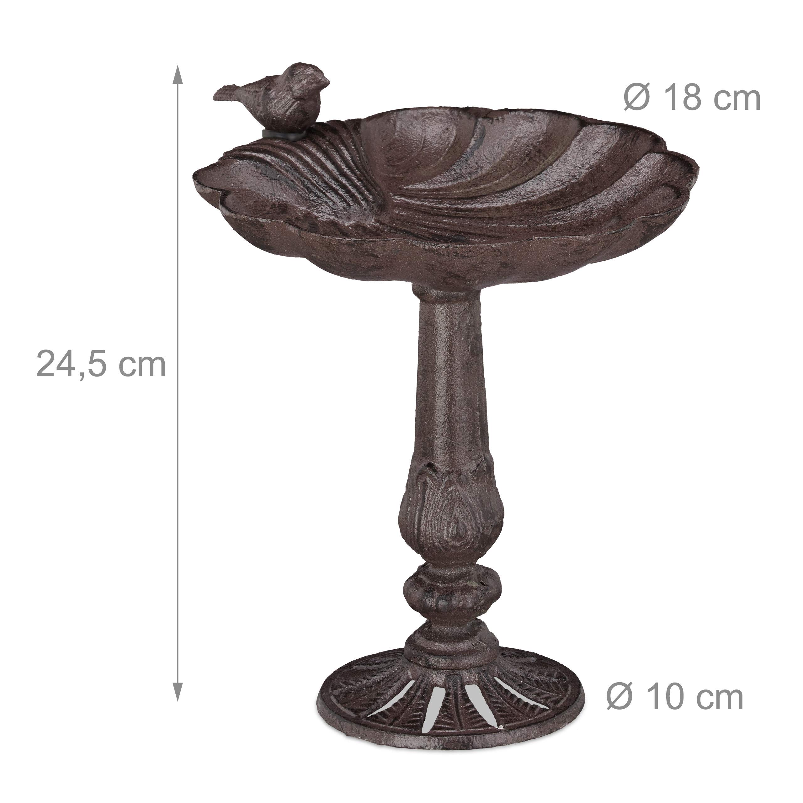 relaxdays-vogeltr-nke-gusseisen-stehend-muschel-24-5-x-22-x-18-cm-braun-bronze image 4
