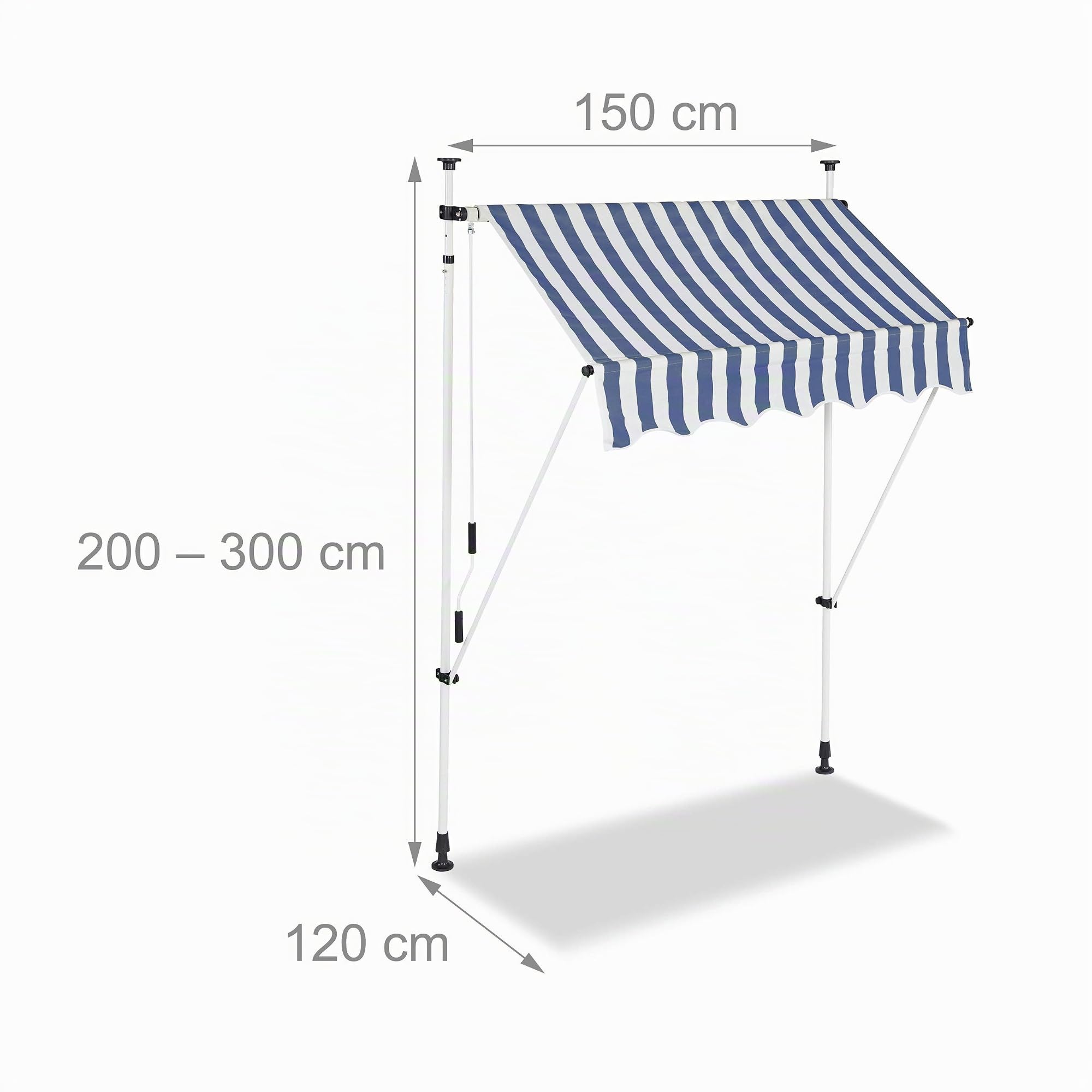 relaxdays-klemmmarkise-150-cm-breit-balkon-sonnenschutz-blau-gestreift-ohne-bohr image 4