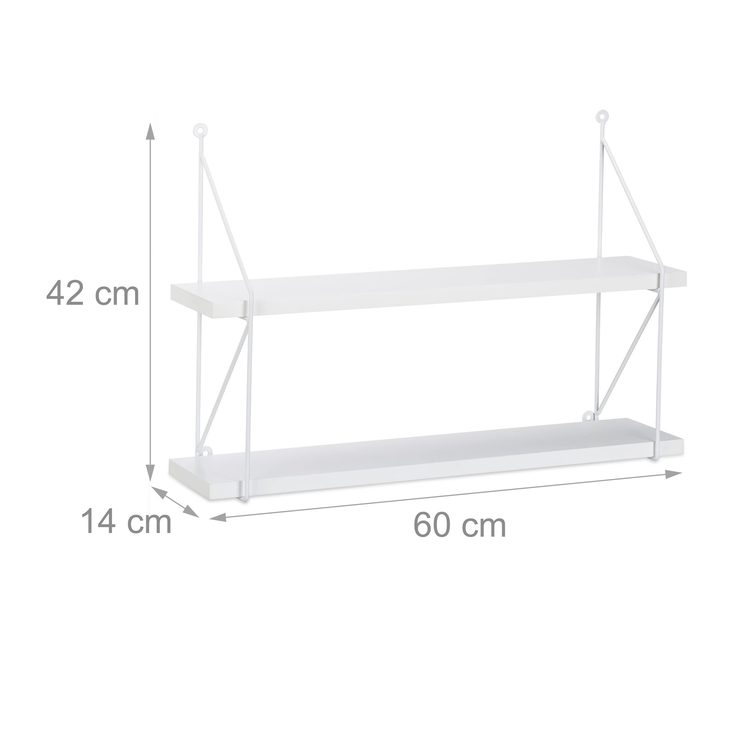 relaxdays-h-ngeregal-wand-2-ebenen-42x60x16-cm-wei image 3