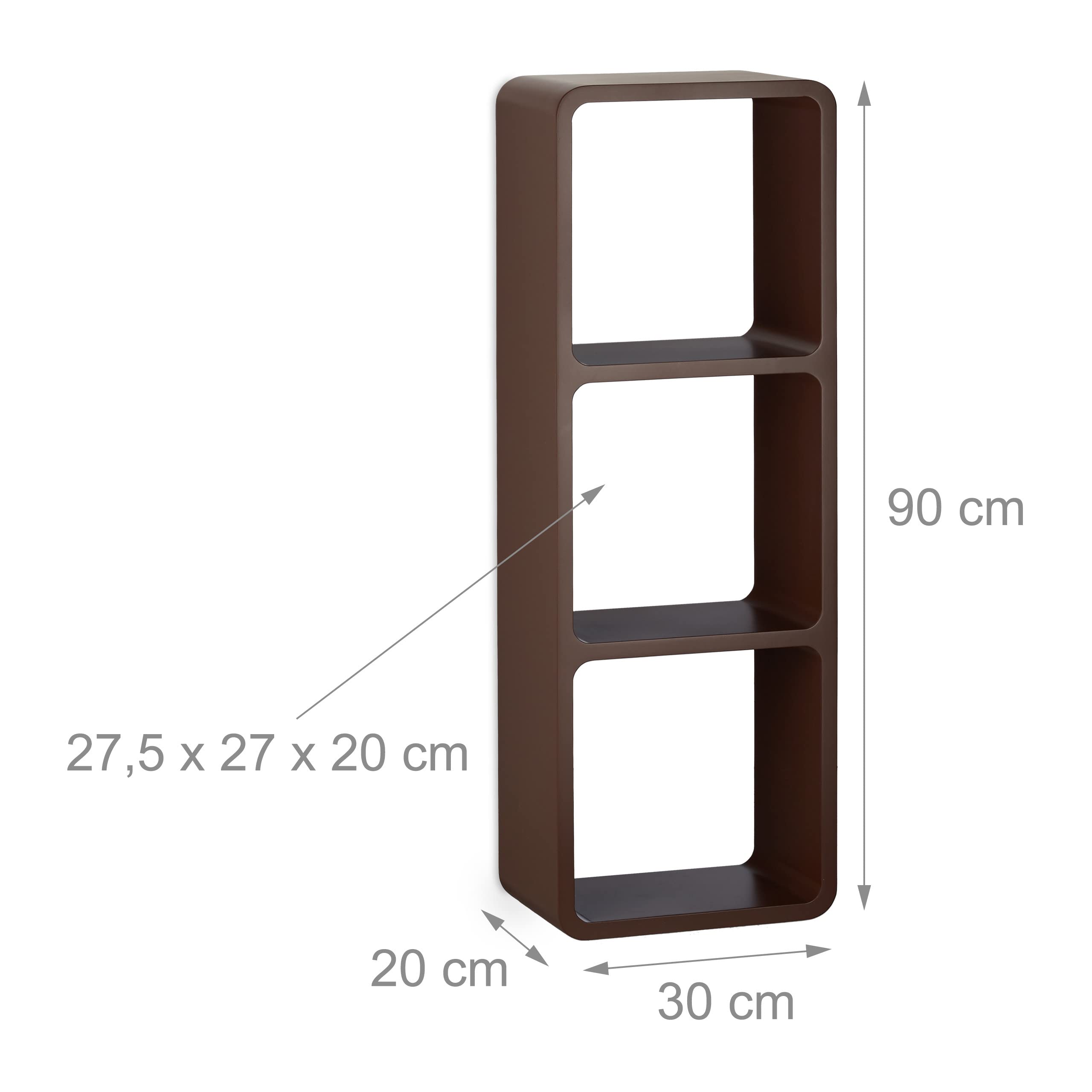 relaxdays-wandregal-mit-3-f-chern-90x30-cm-schweberegal-braun-aus-mdf image 3