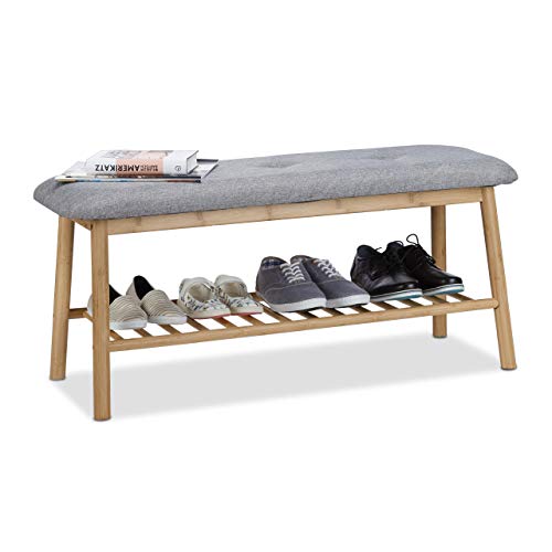 relaxdays-schuhbank-bambus-natur-grau-sitzbank-100-x-36-x-45-cm image 8