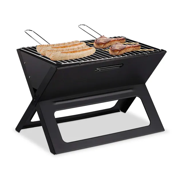relaxdays-klappgrill-faltgrill-mit-kohlerost-30-x-45-5-x-30-cm-schwarz image 1