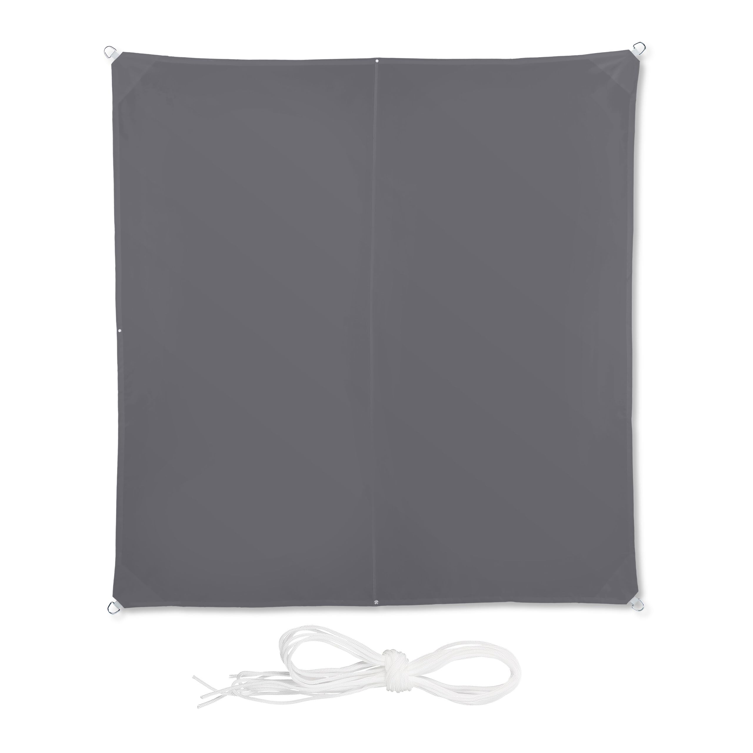 relaxdays-sonnensegel-quadratisch-3-x-3-m-wasserabweisend-grau image 1