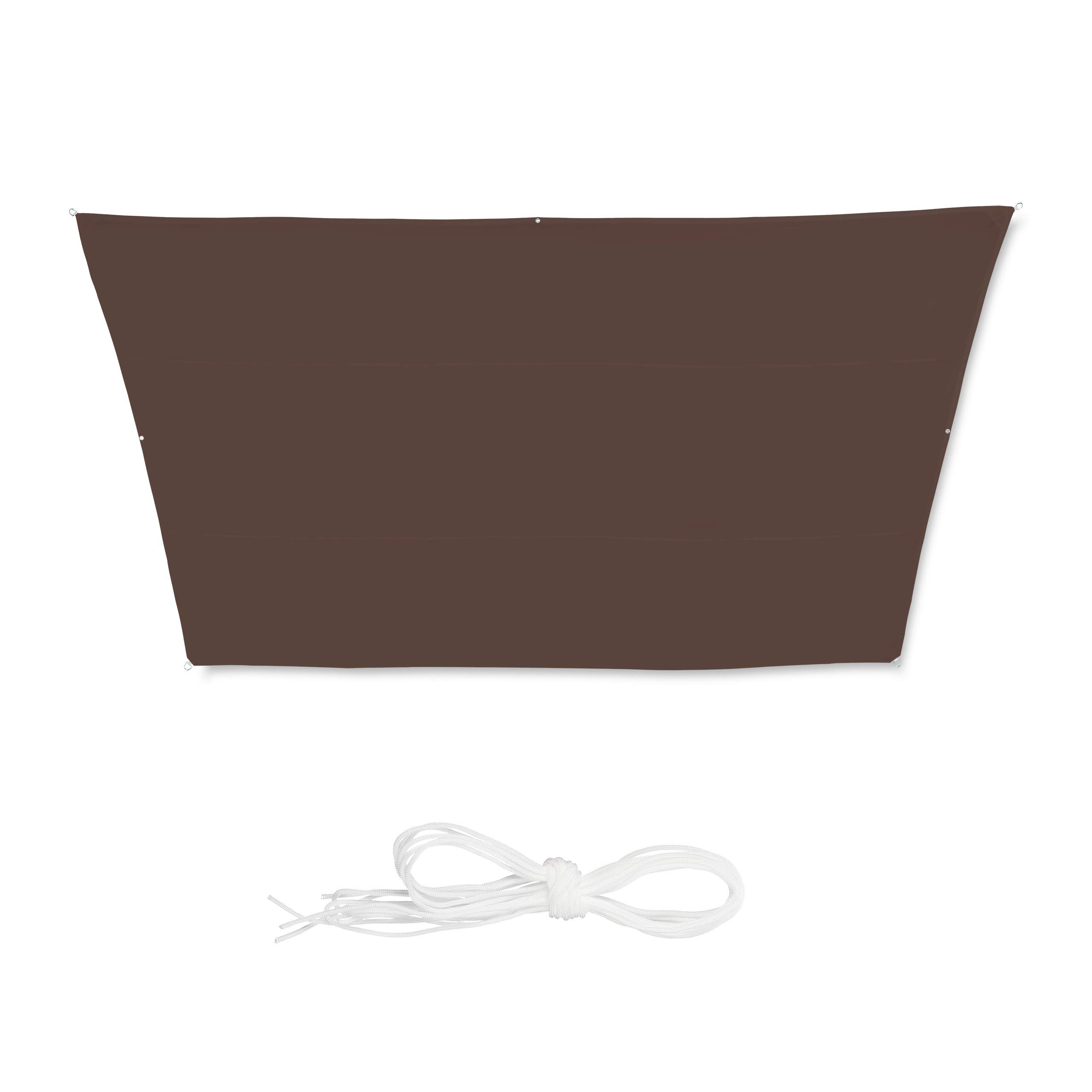 relaxdays-sonnensegel-trapez-3x5-5x4x4-m-braun-wasserabweisend-mit-uv-schutz image 1