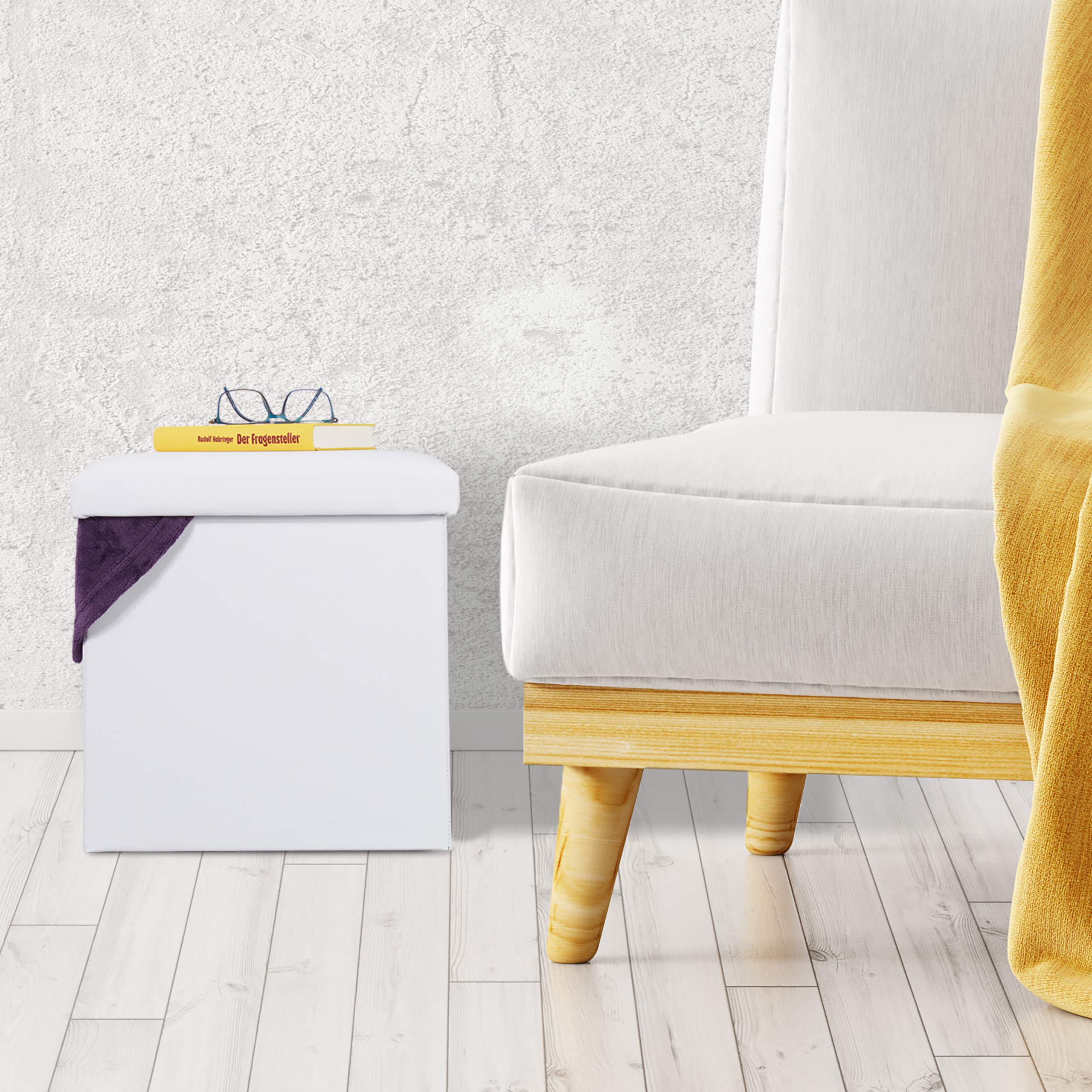 relaxdays-hocker-mit-stauraum-kunstleder-schaumstoff-polster-deckel-faltbar-sitz image 2