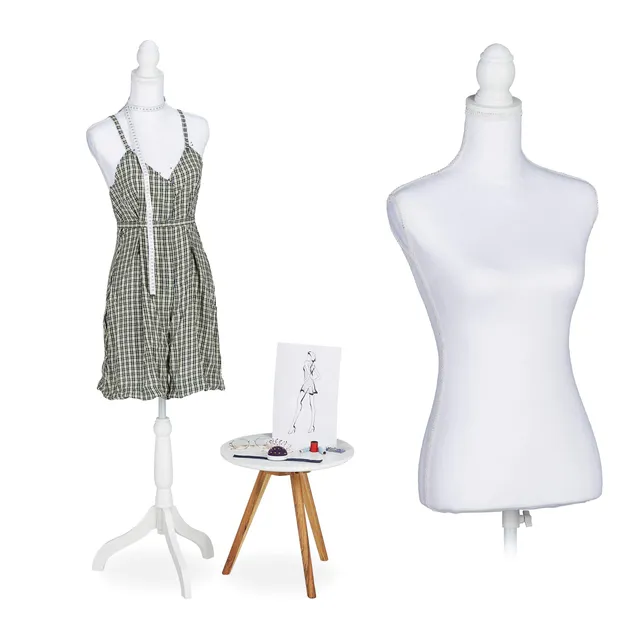 relaxdays-schneiderpuppe-weiblich-gr-36-38-h-henverstellbar-bis-165-cm-wei image 1