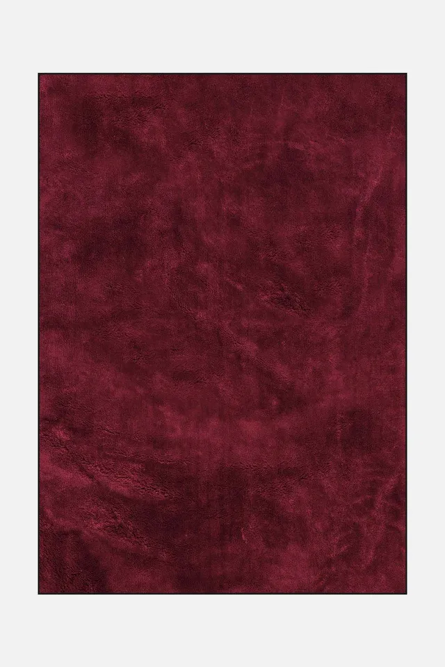 teppana-shaggy-mono-rubin-teppich-hochflor image 1