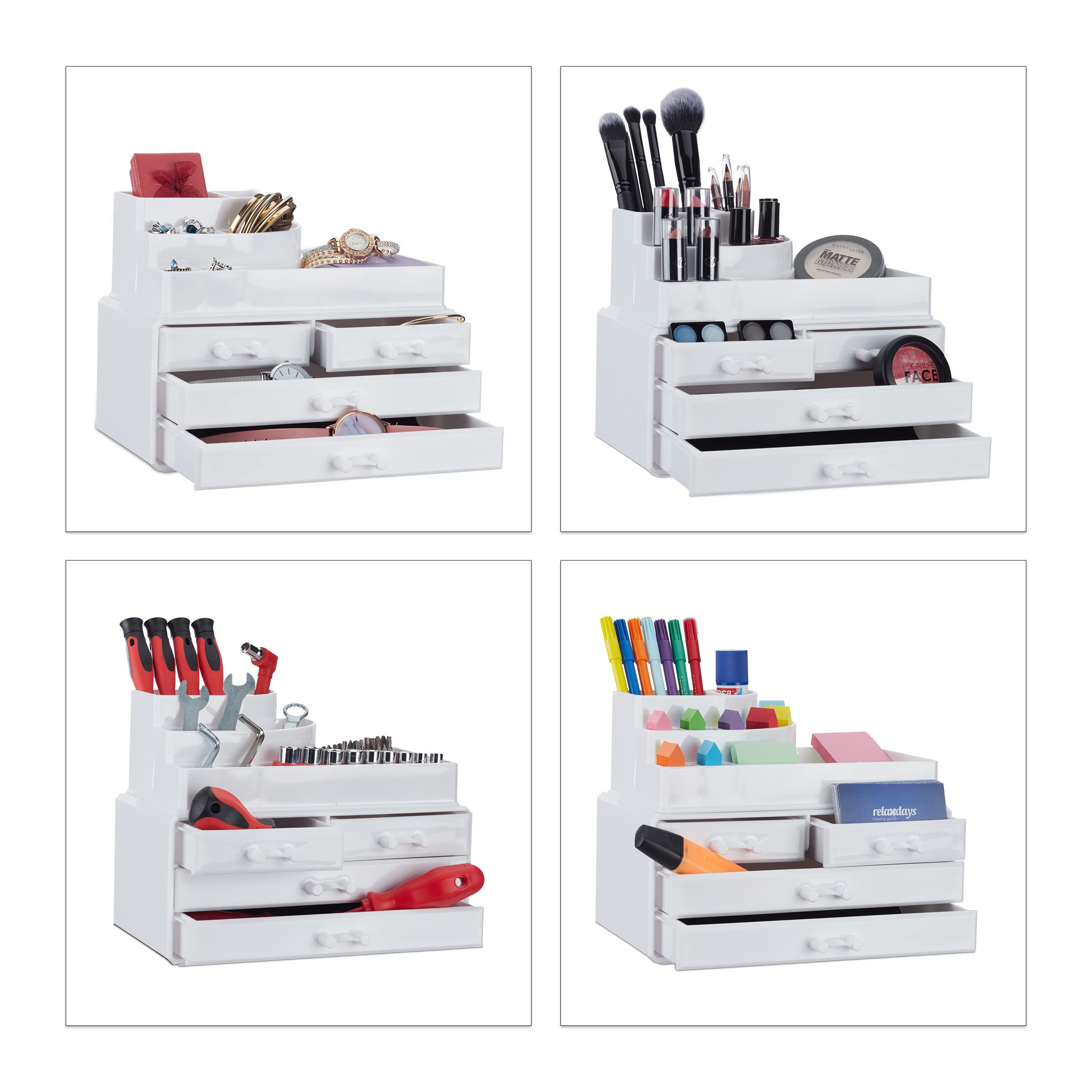 relaxdays-make-up-organizer-acryl-4-schubladen-19x23-5x14-cm image 3