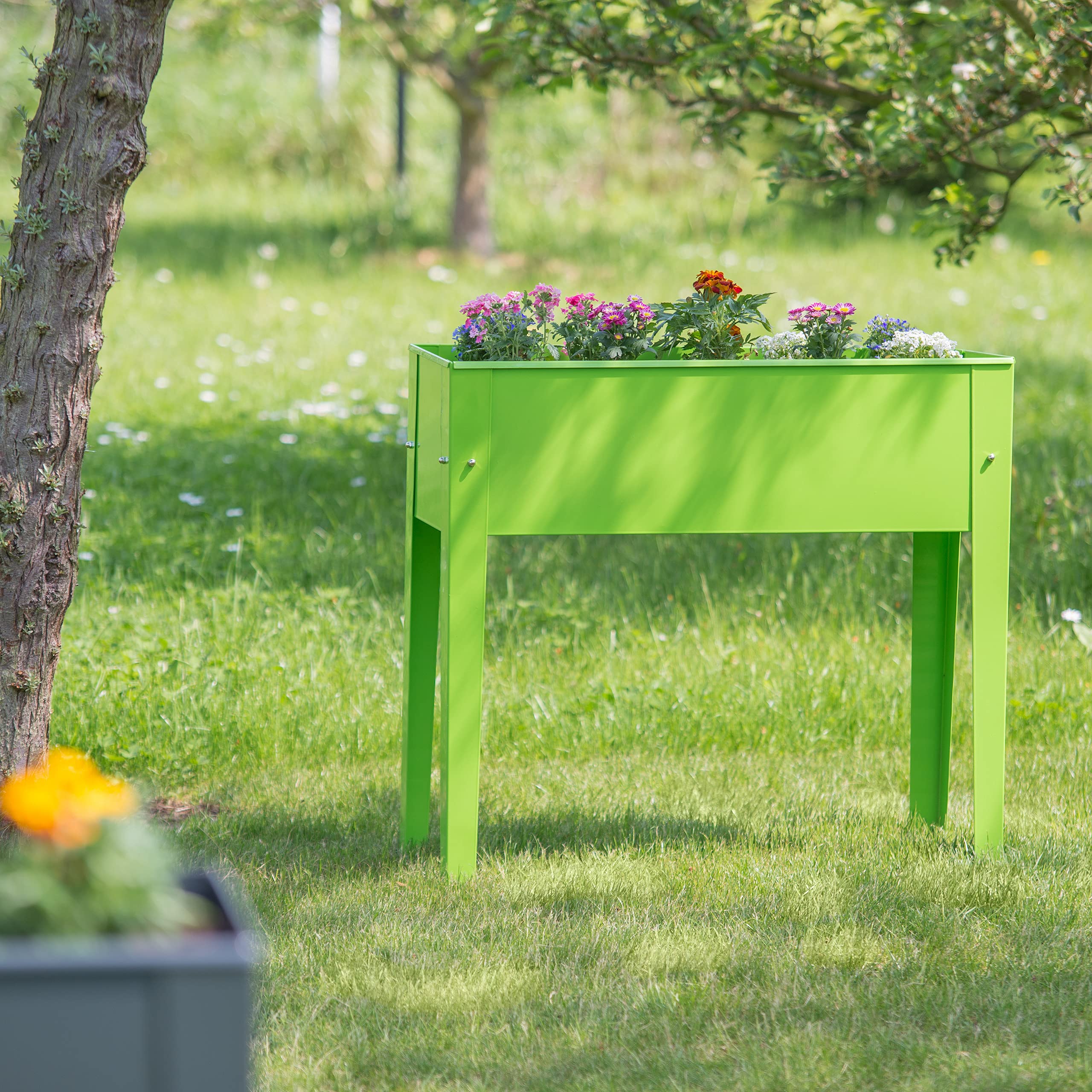 relaxdays-hochbeet-metall-schmal-80-5-x-81-5-x-31-cm-hellgr-n image 2