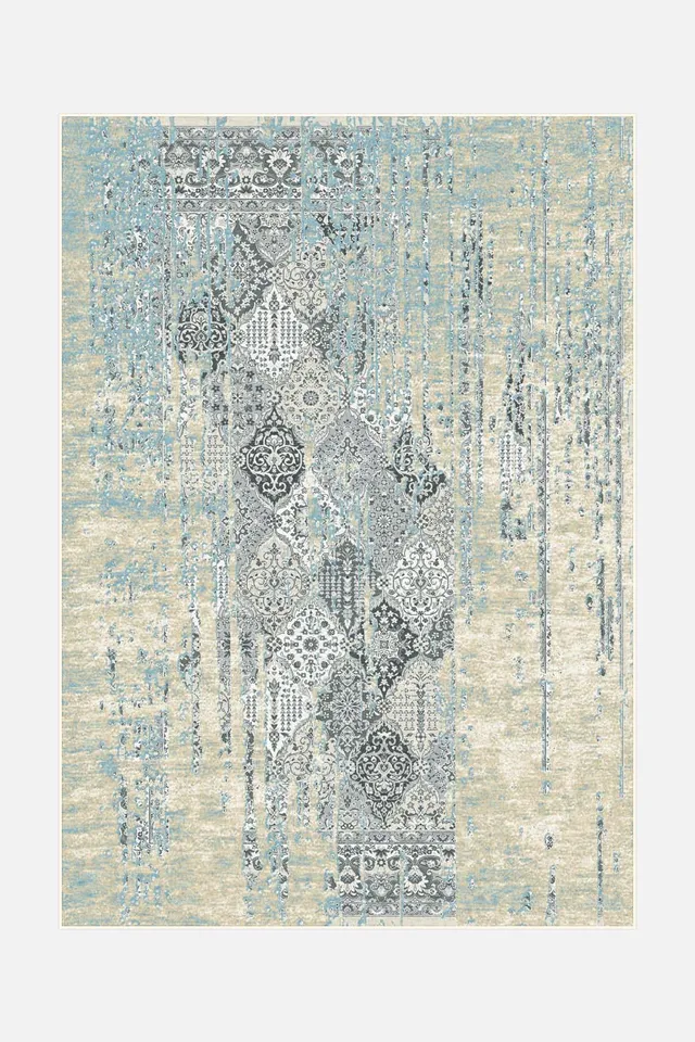 teppana-annika-dezent-teppich-waschbarer-teppich-blau-beige-grau image 1