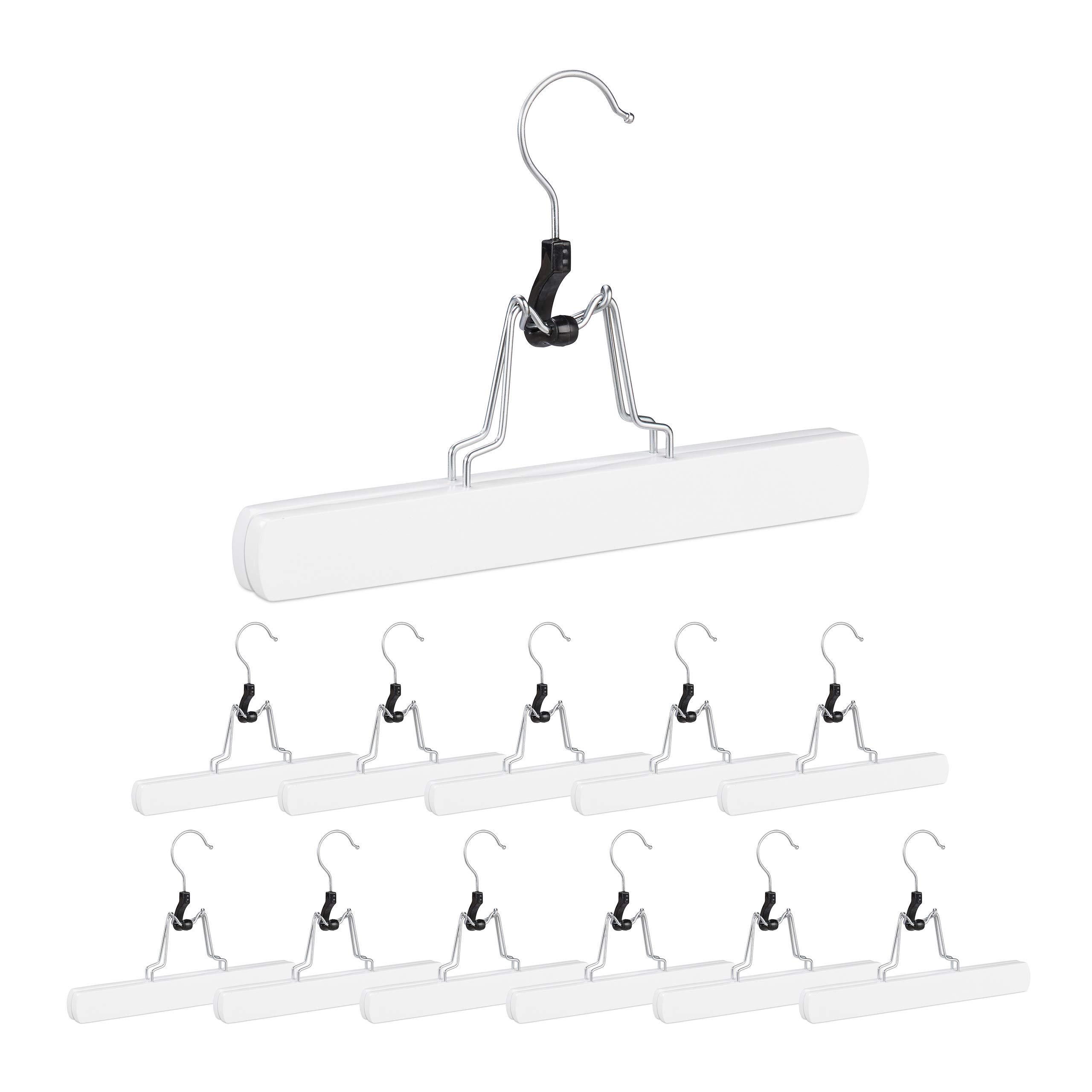 relaxdays-hosenspanner-holz-wei-12-st-ck-mit-klemmb-gel-und-360-haken-25-x-17-cm image 1