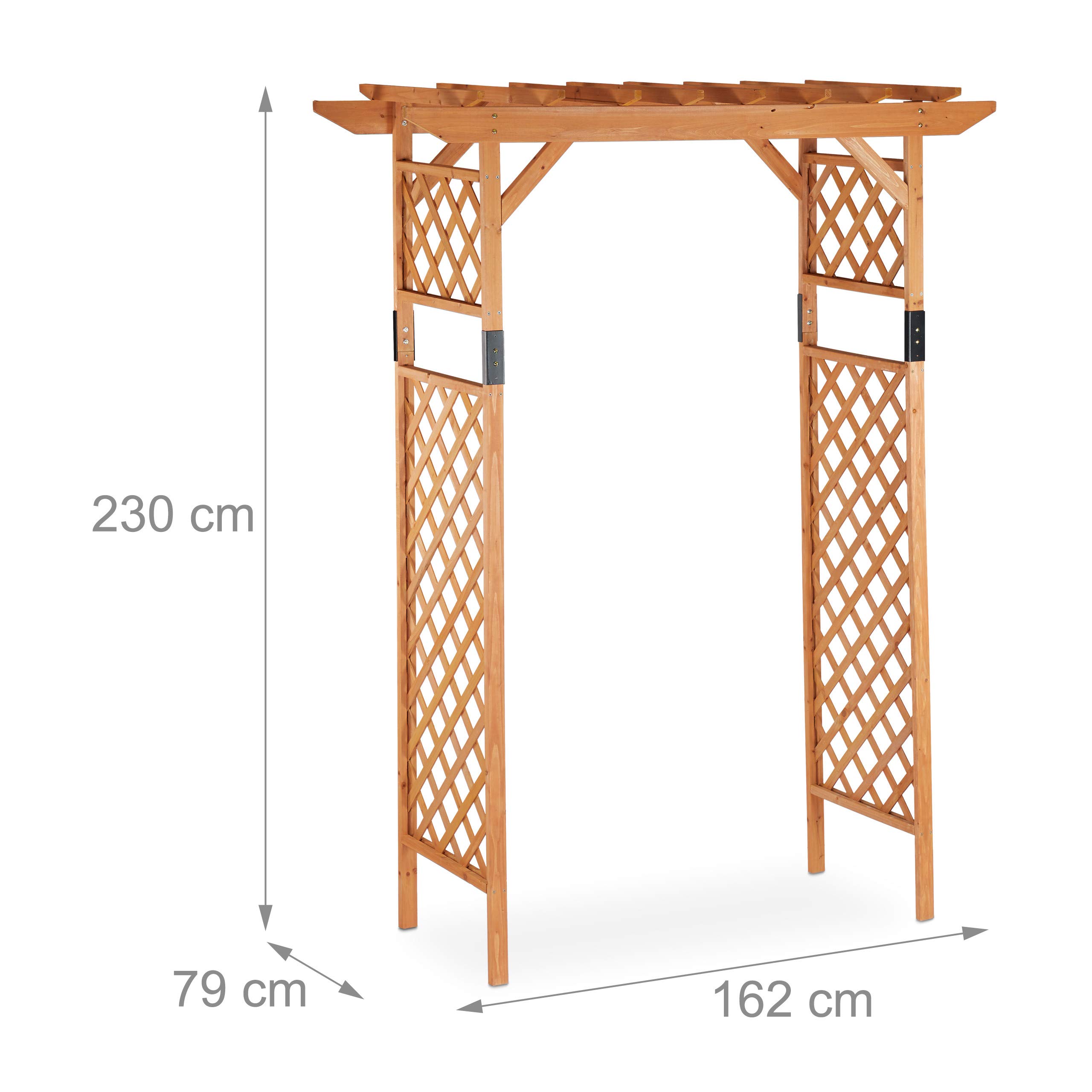 relaxdays-holz-rosenbogen-pergola-eckig-extra-breit-230x162x79-cm-orange image 4
