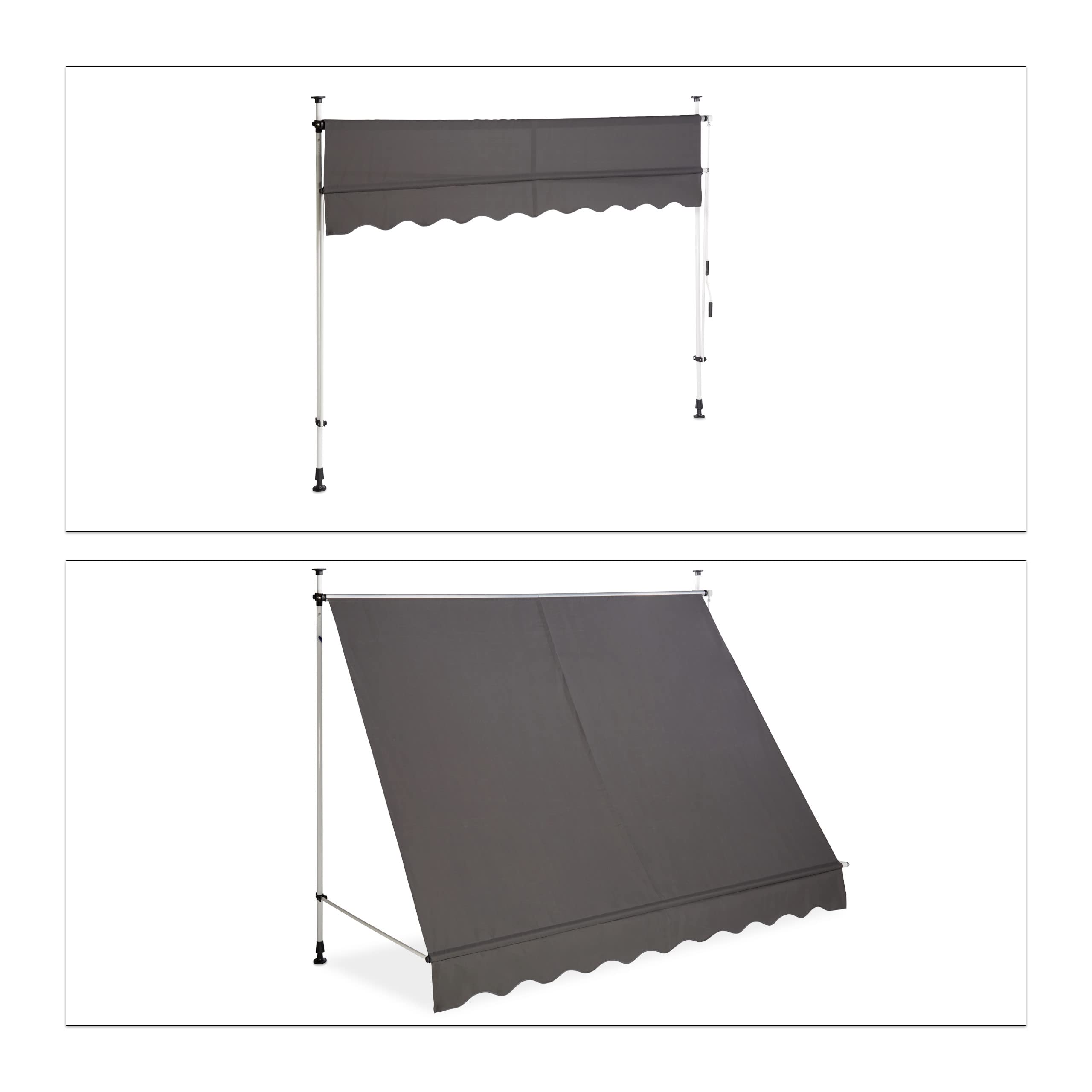 relaxdays-klemmmarkise-250-cm-grau-balkonmarkise-ohne-bohren-h-henverstellbar image 5