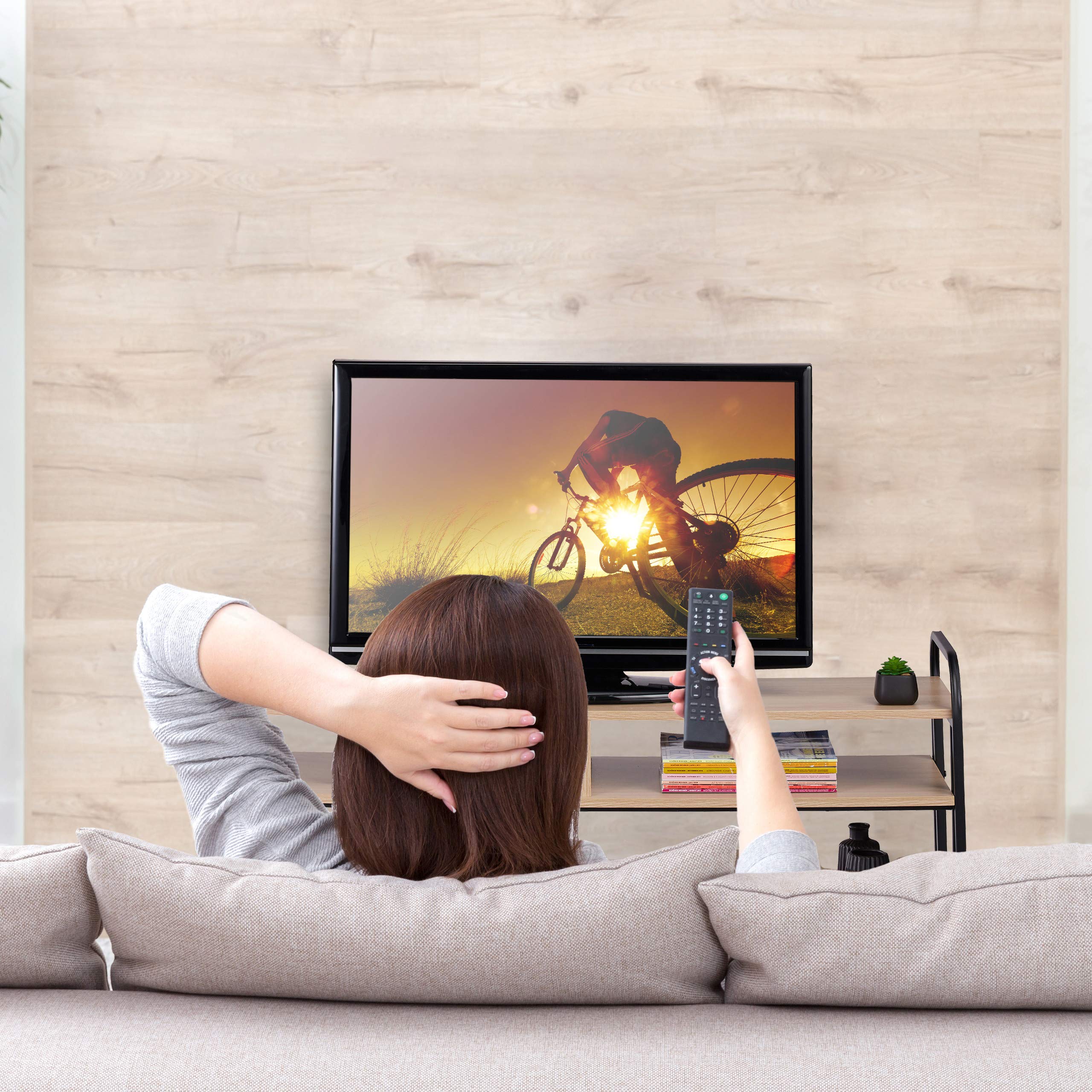 relaxdays-tv-schrank-industrie-lowboard-120x60x40-cm-braun-schwarz image 3