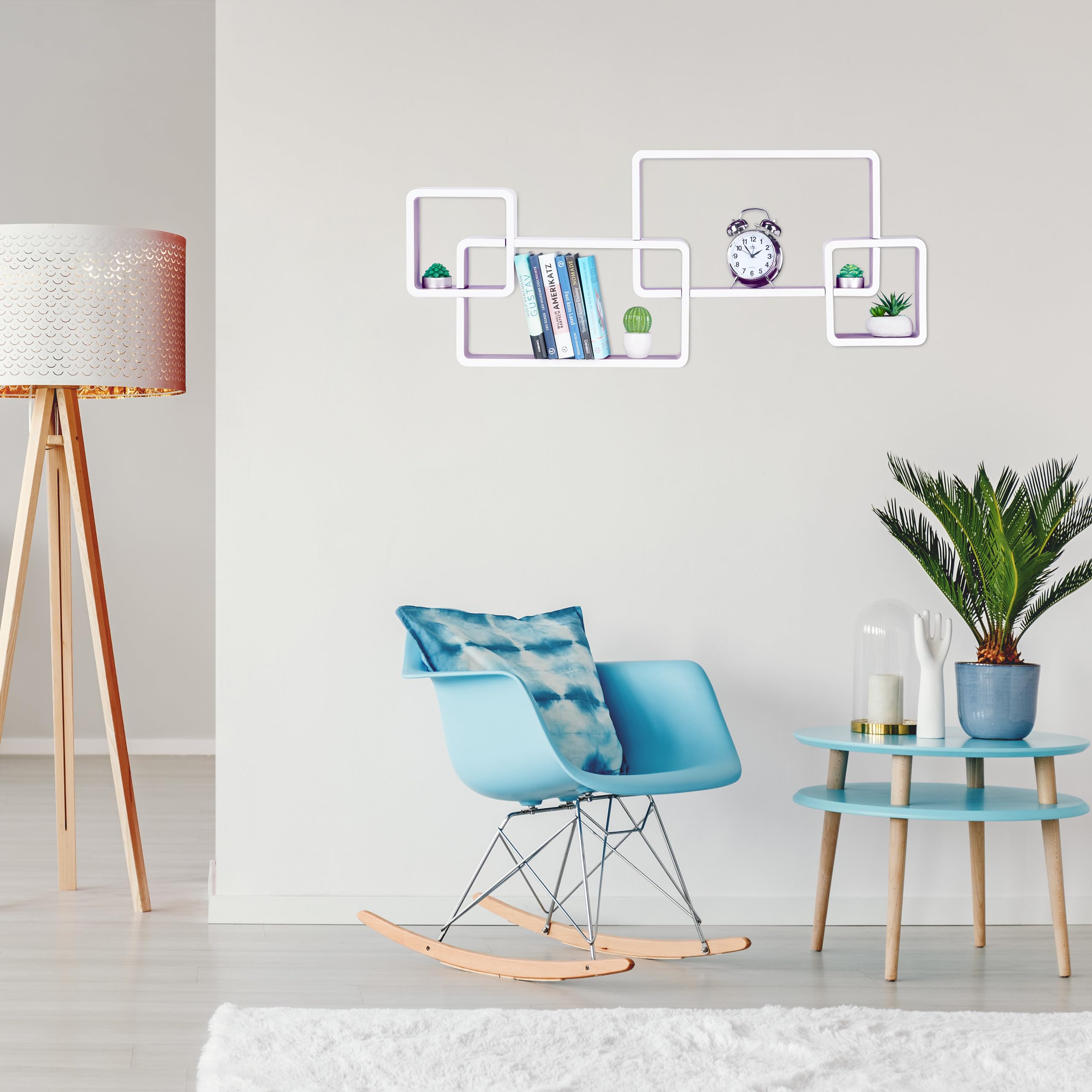 relaxdays-wandregal-cube-4-w-rfel-mdf-wei-lila image 2