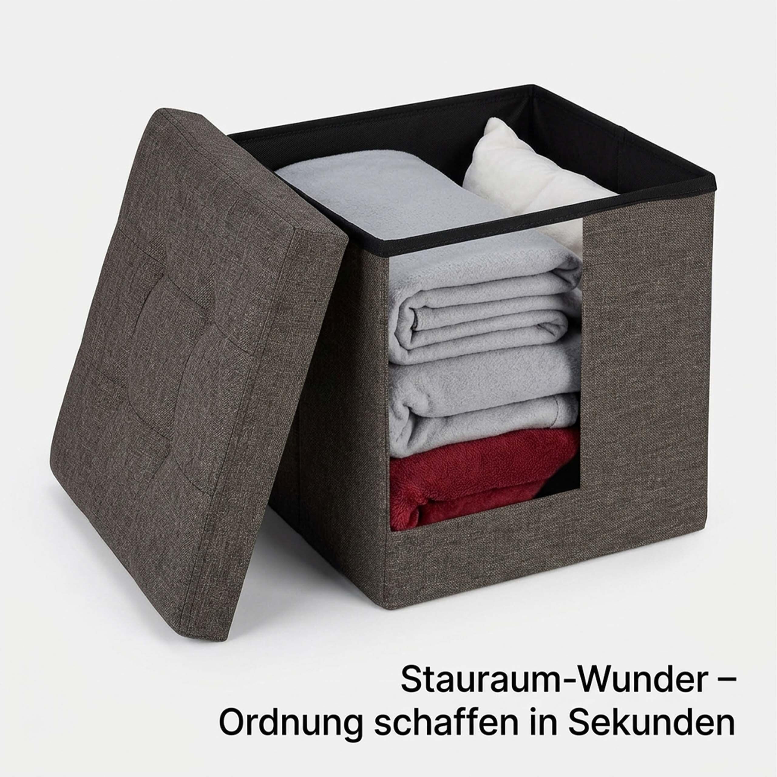 relaxdays-sitzhocker-mit-stauraum-faltbar-gepolstert-grau image 8