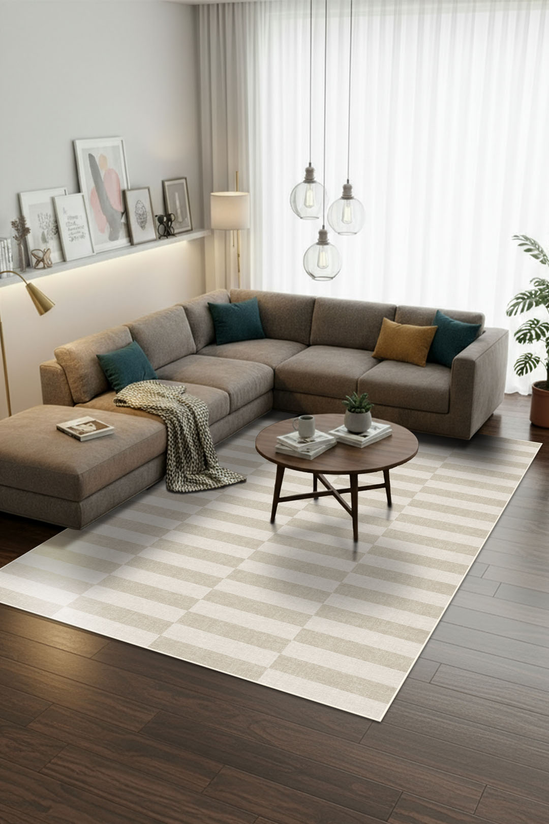 teppana-nuri-beige-teppich-geometrisch-waschbar image 4