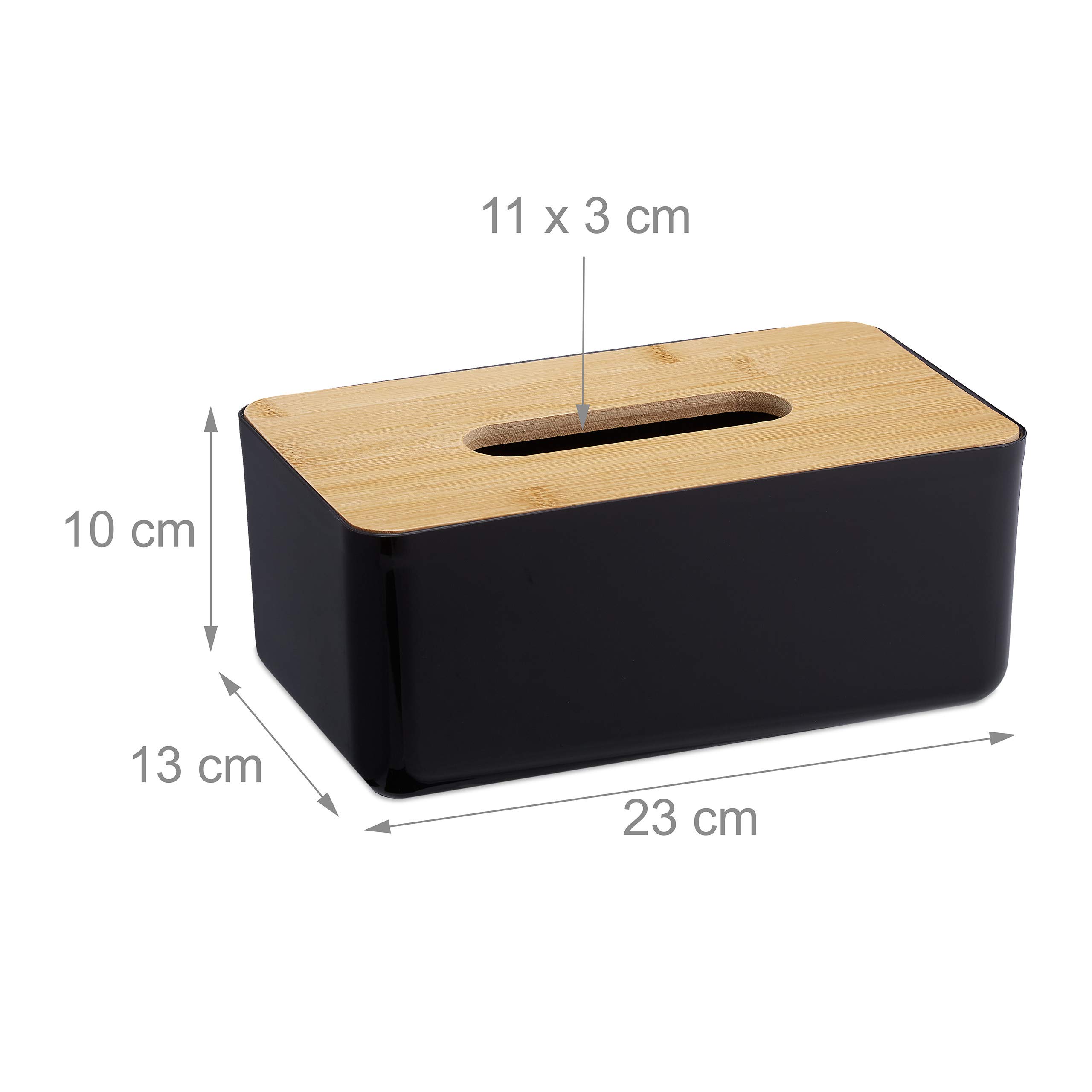relaxdays-taschentuchbox-nachf-llbar-bambus-deckel-10x23x13-cm-schwarz image 4