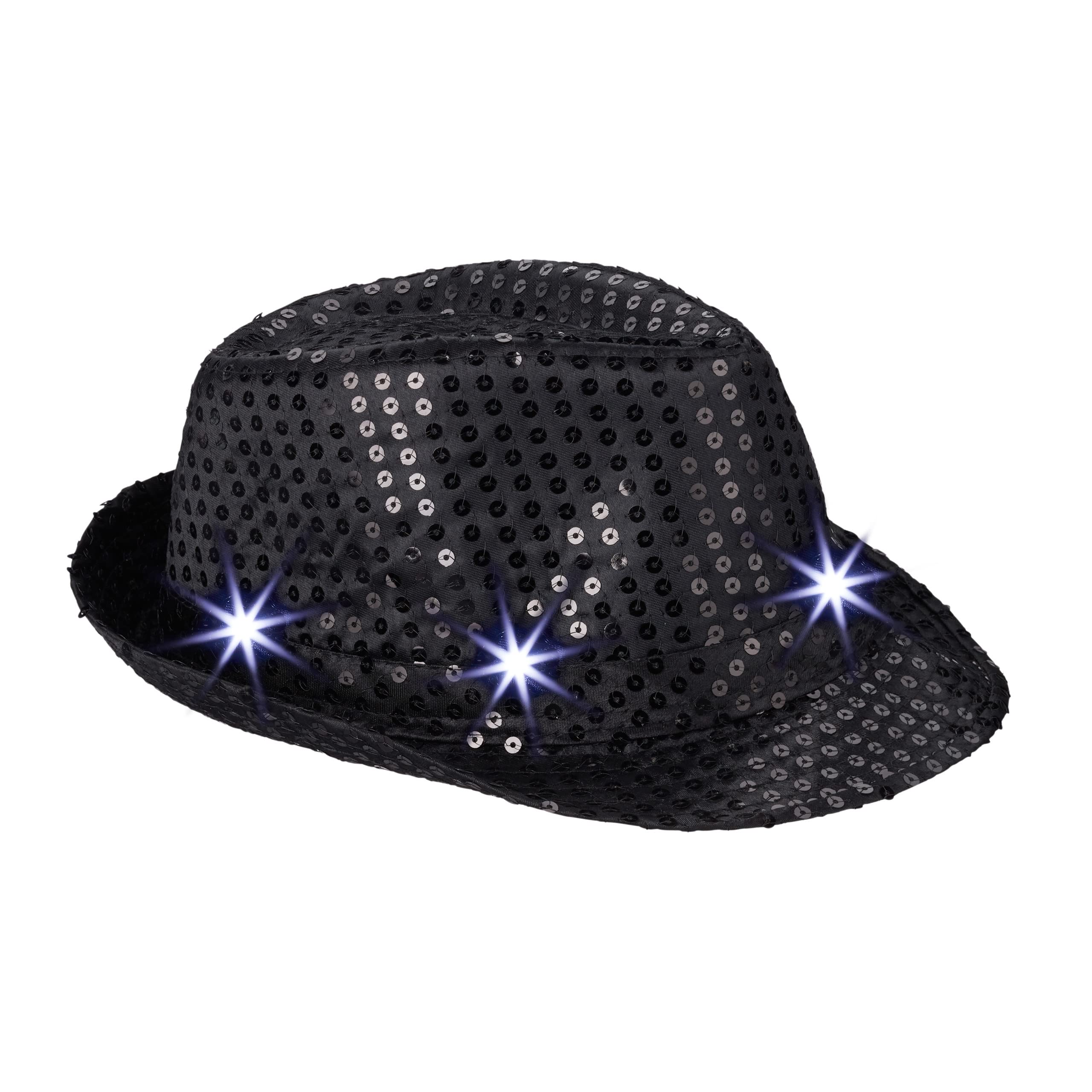 relaxdays-pailletten-partyhut-mit-6-led-einheitsgr-e-schwarz image 1