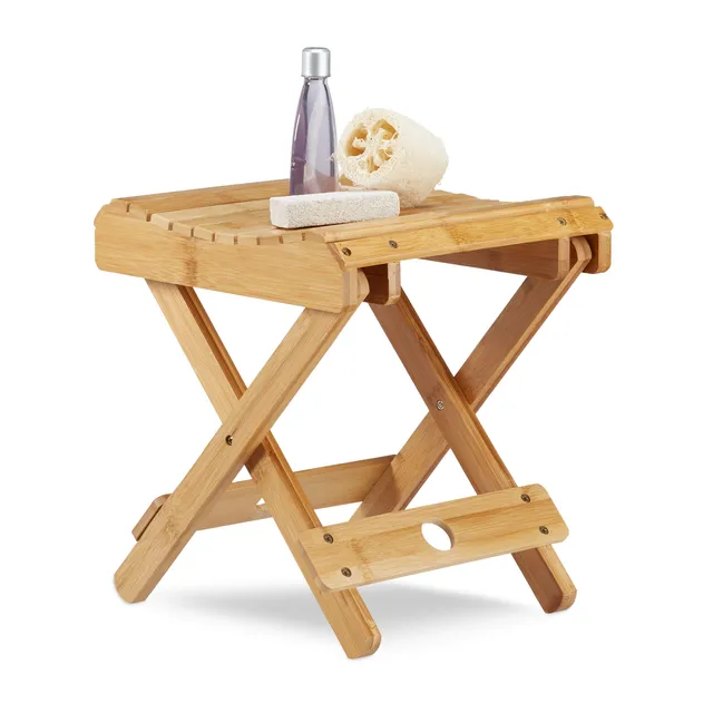 relaxdays-hocker-bambus-klappbar-natur-31-5-x-27-5-x-28-5-cm image 1