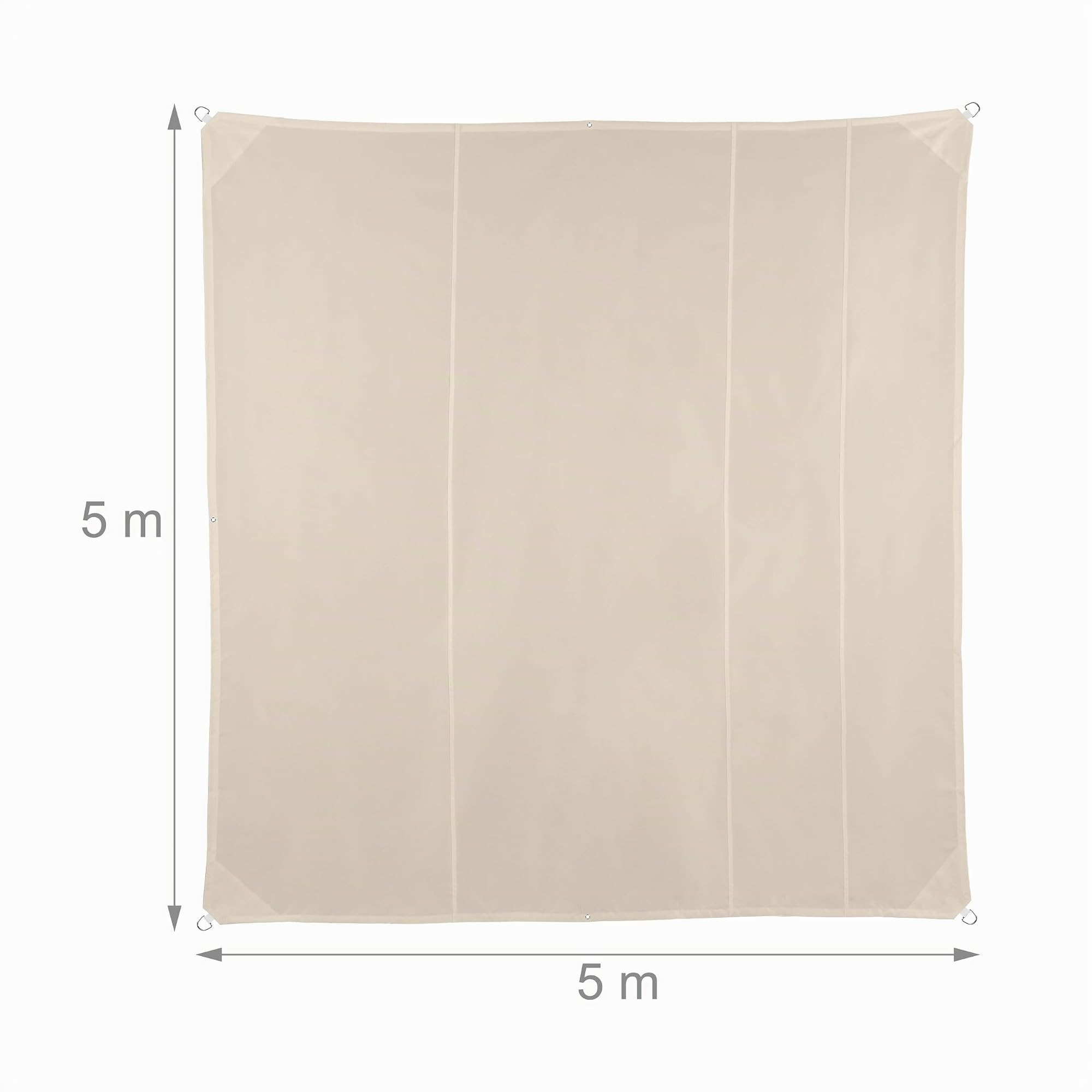 relaxdays-sonnensegel-quadratisch-5-x-5-m-beige image 4
