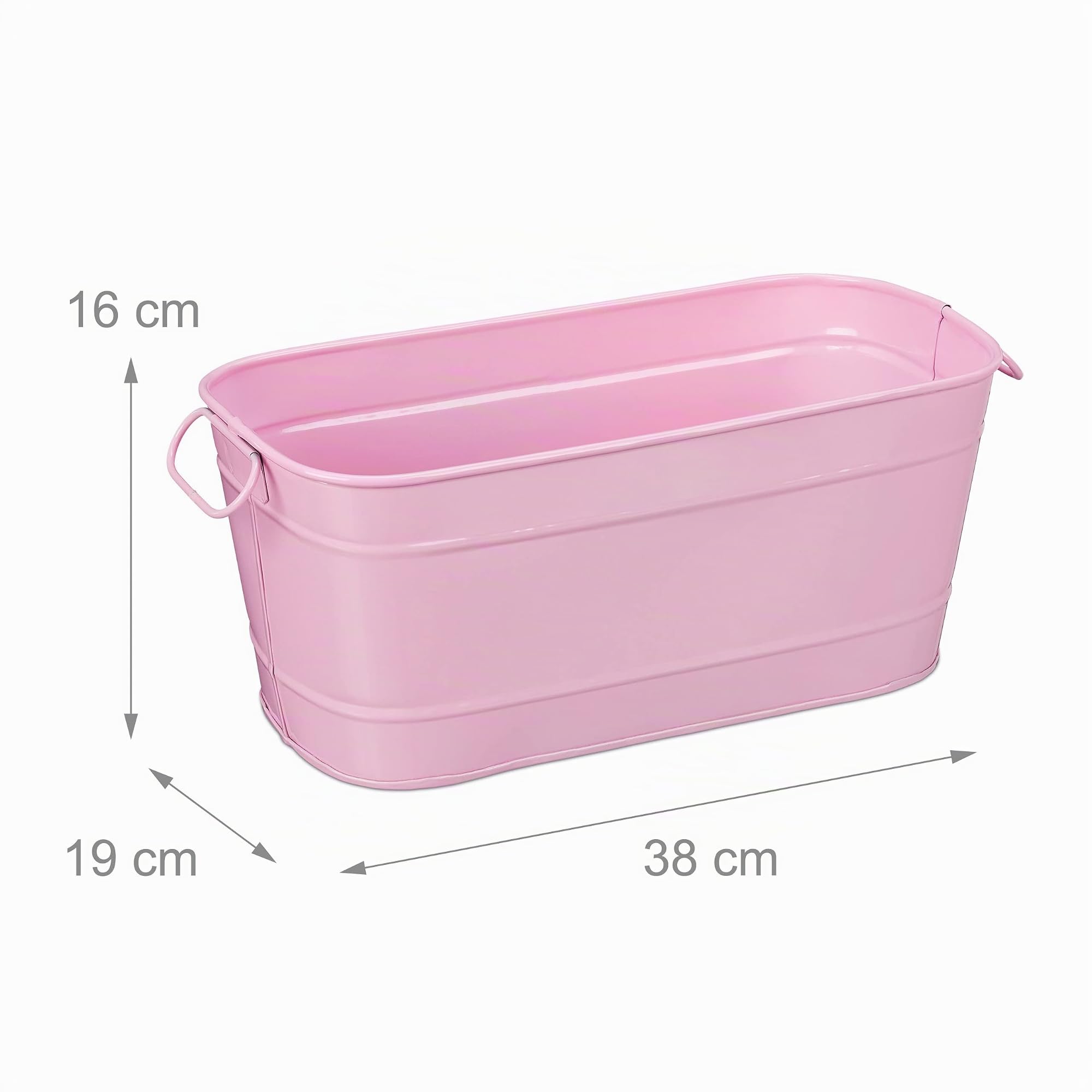 relaxdays-blumenkasten-metall-rosa-38-cm-vintage-zinkwanne image 4
