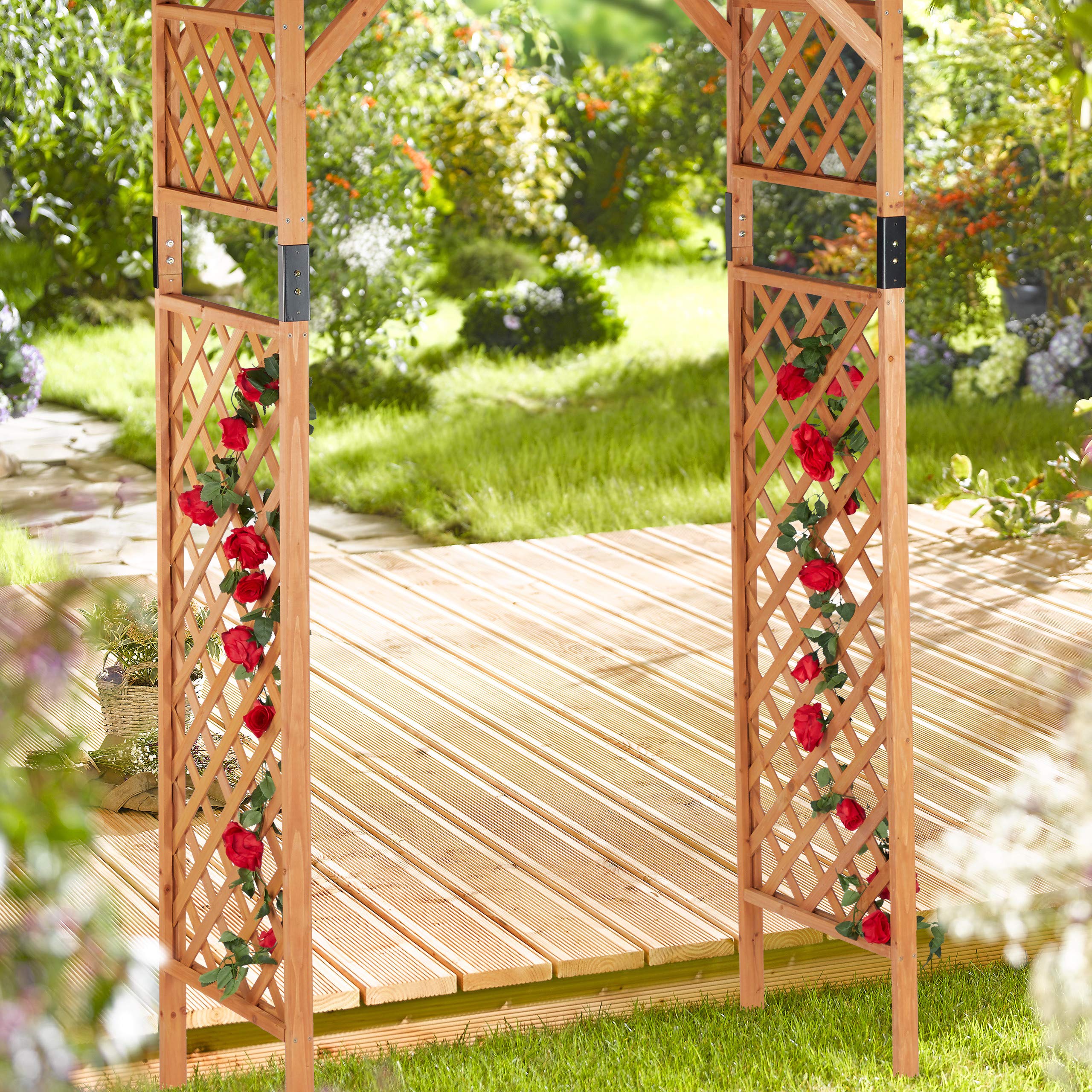 relaxdays-holz-rosenbogen-pergola-eckig-extra-breit-230x162x79-cm-orange image 5