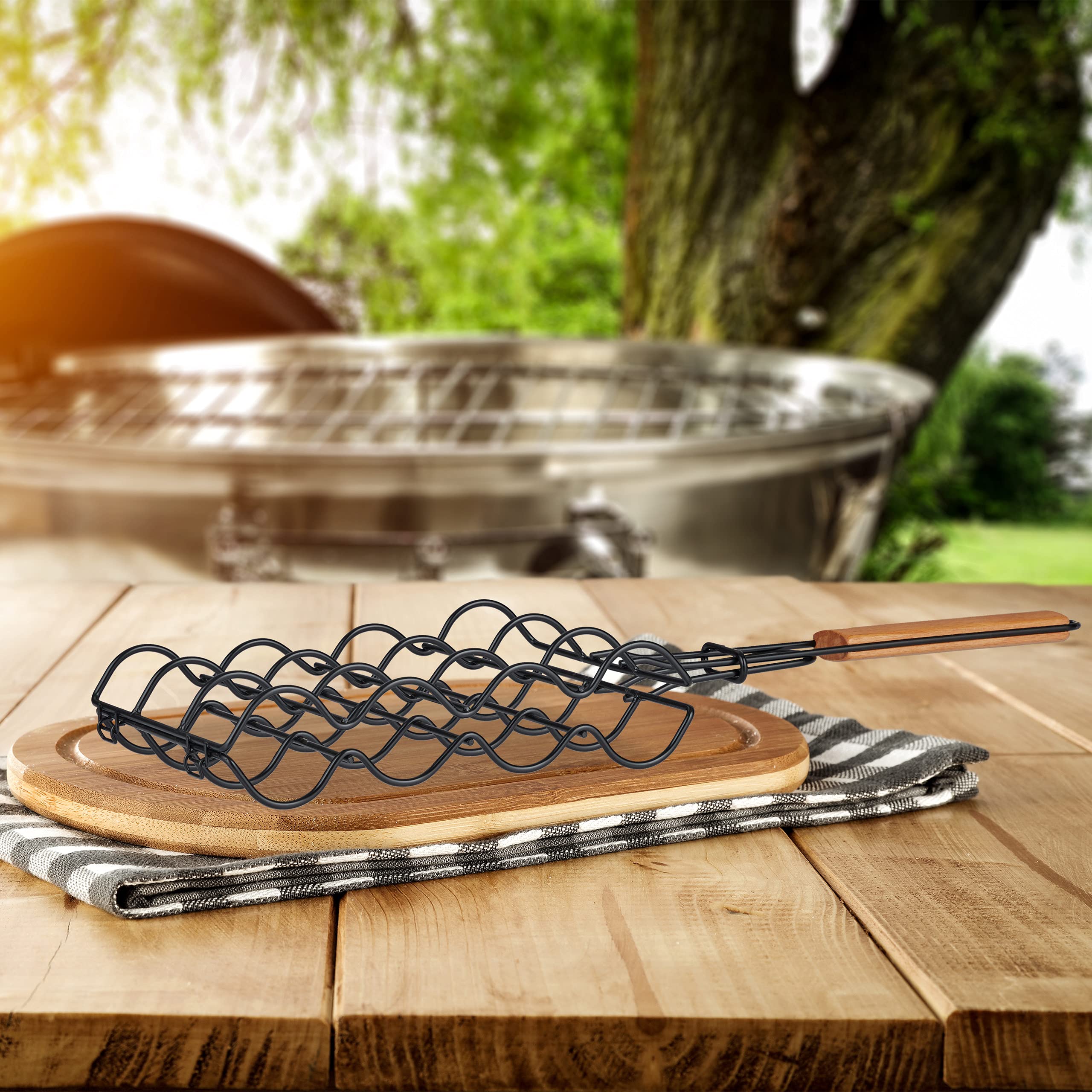relaxdays-maiskolbenhalter-grillkorb-f-r-4-maiskolben-eisen-holzgriff-schwarz image 2