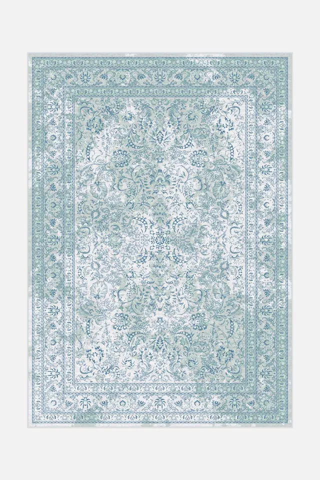 teppana-malu-mint-teppich-waschbarer-indoor-teppich-floral-blau-gr-n image 1